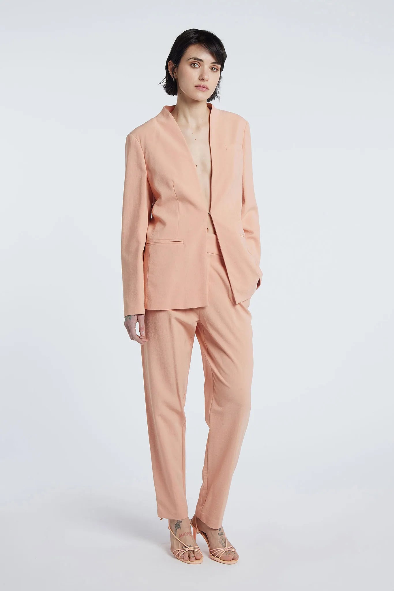MADRID - Minimalist lapel-less suit