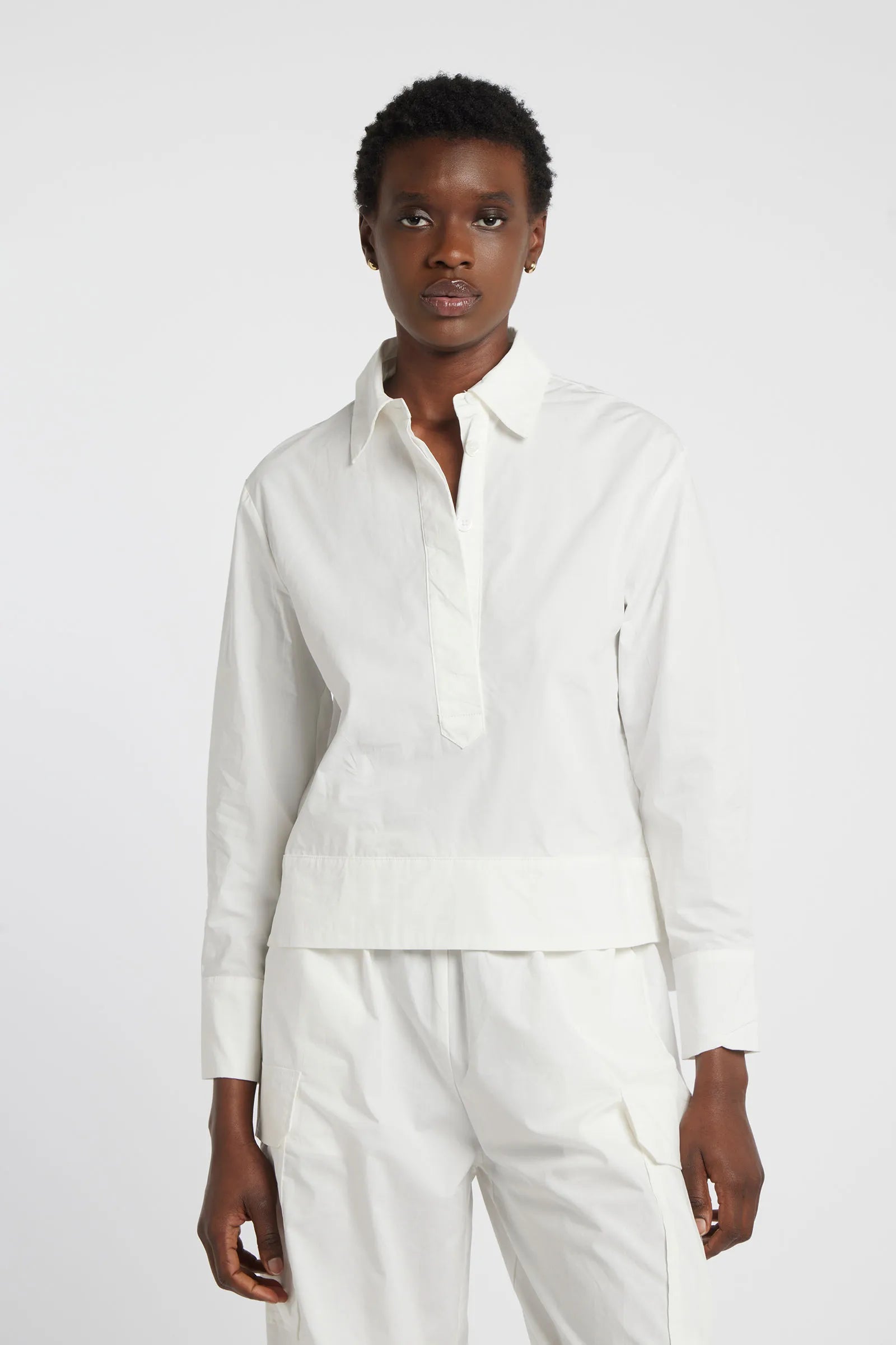 GARNET - Tunic with shirt collar