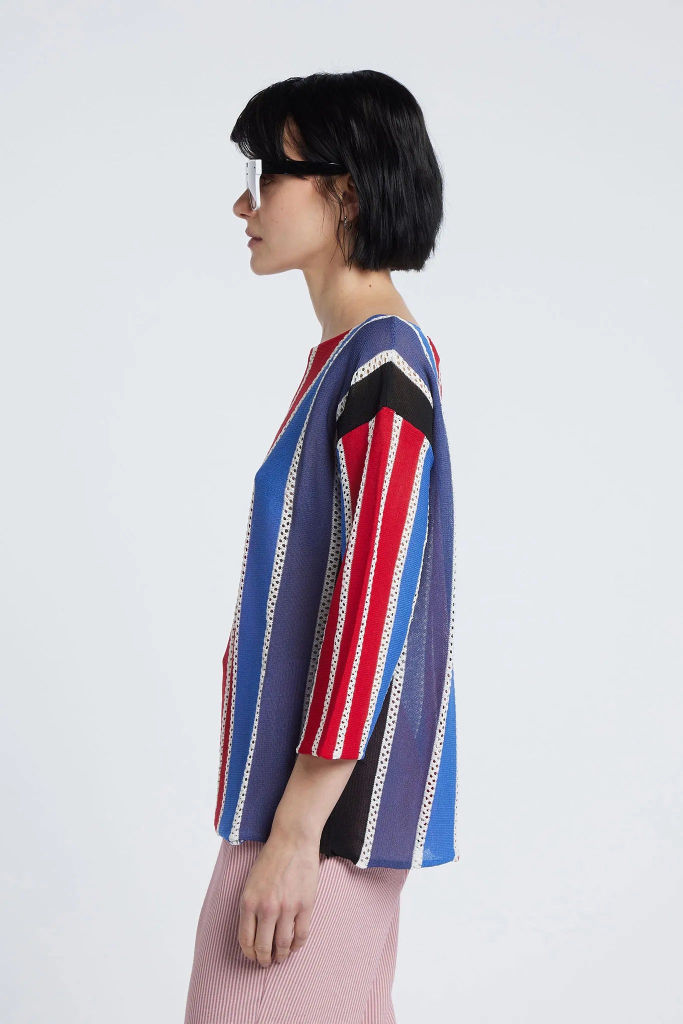 NYSSA - 7/8 sleeve crew neck top