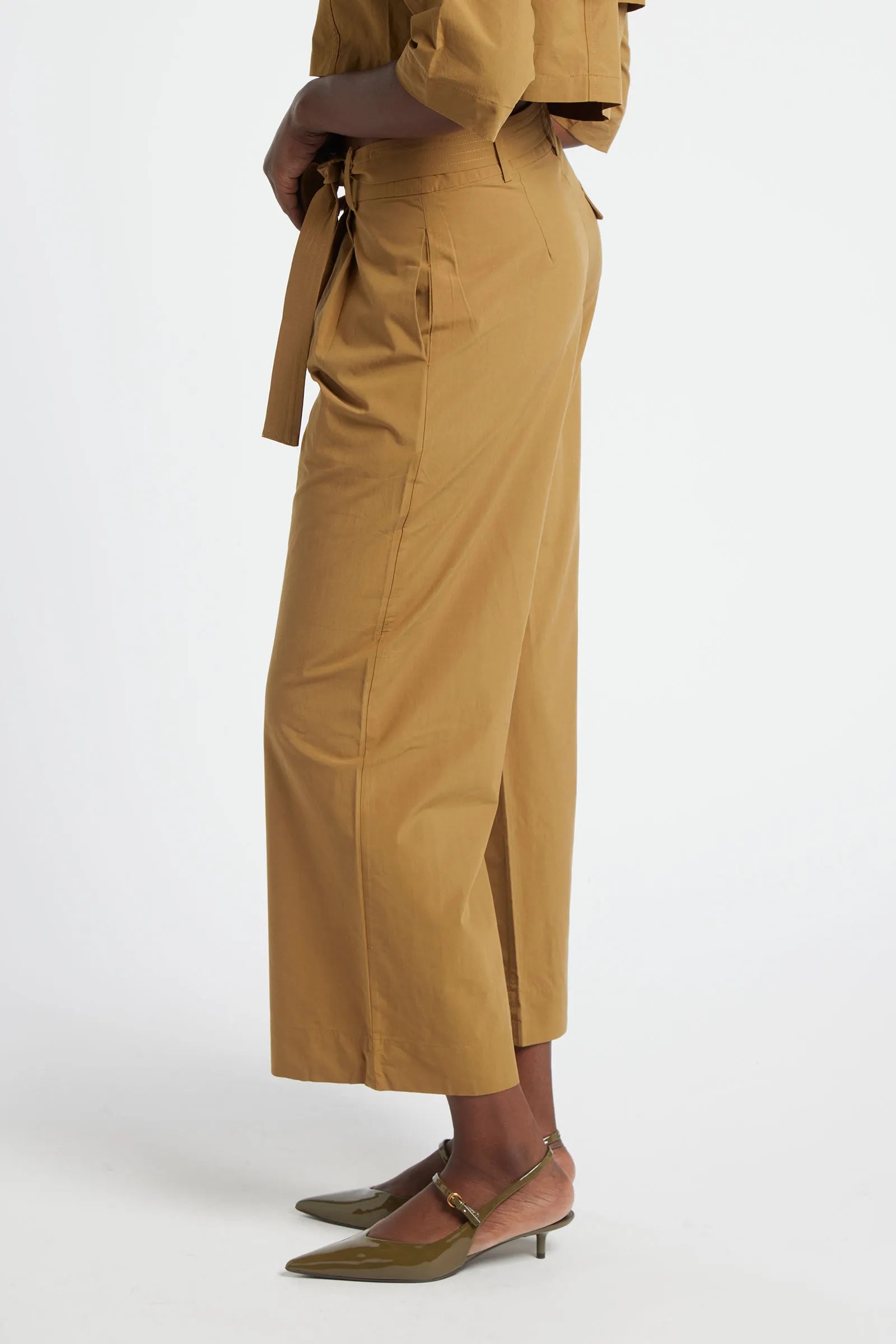 AZZURRITE - Safari high-waisted trousers