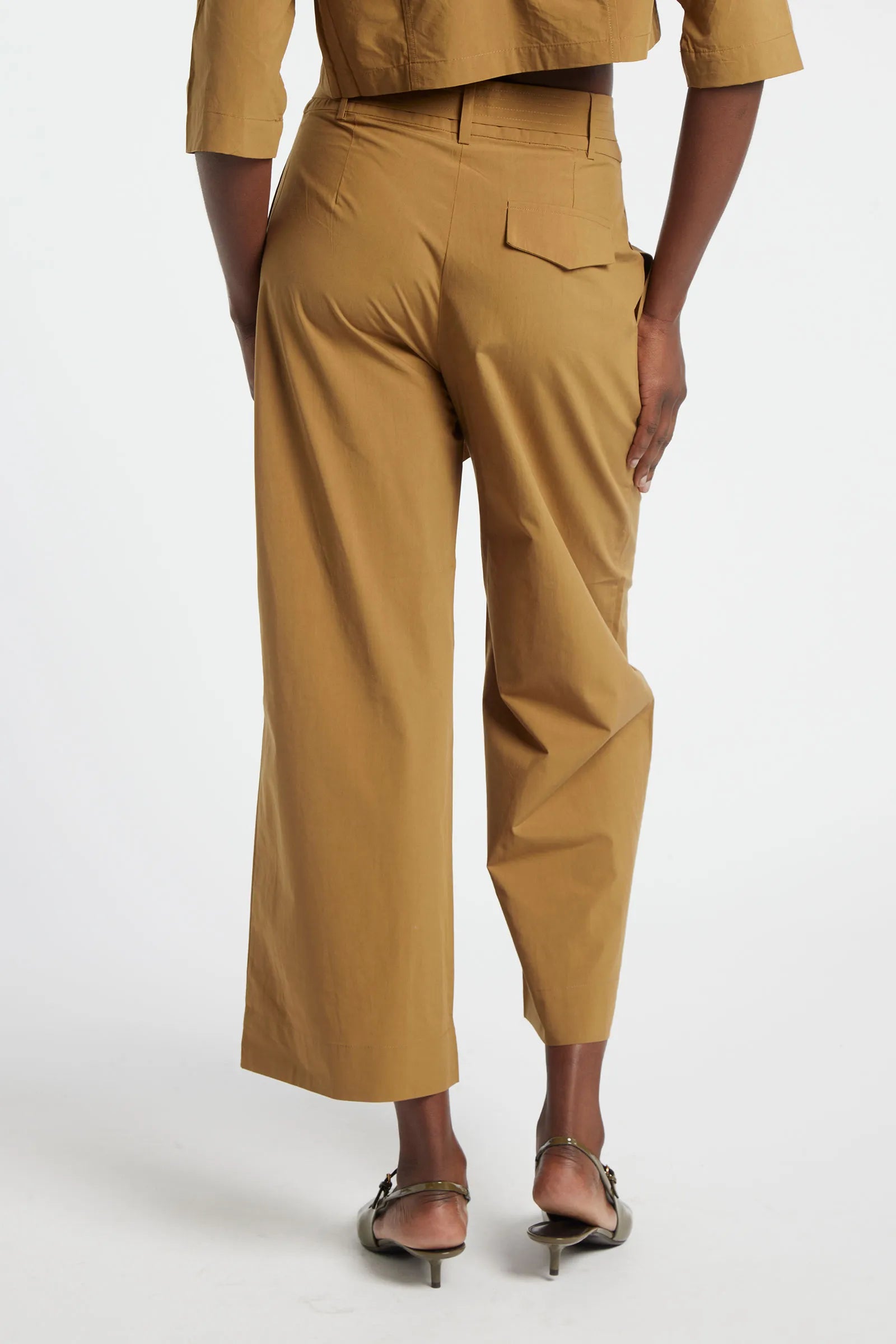 AZZURRITE - Safari high-waisted trousers