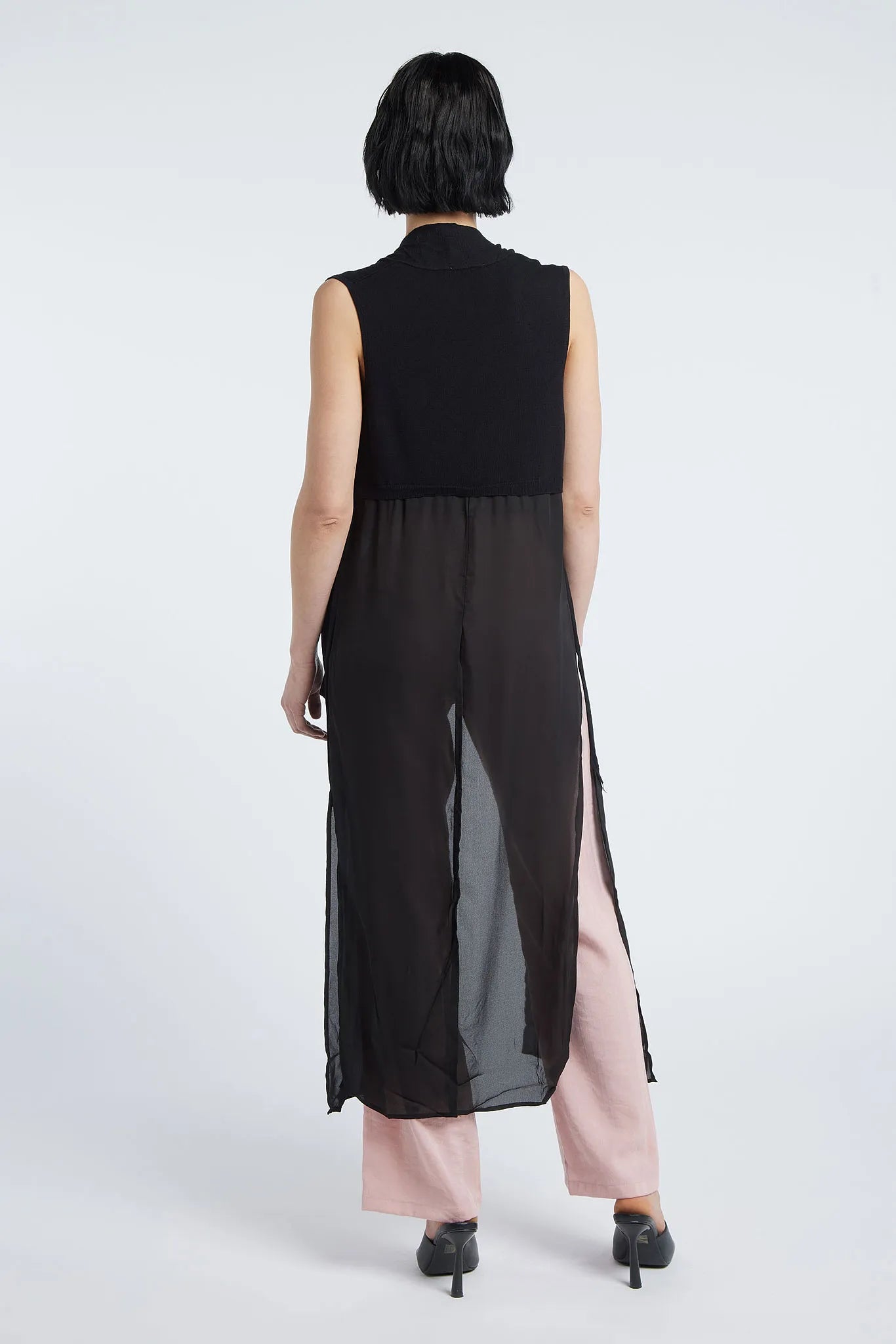 AIKO - Black long cardigan