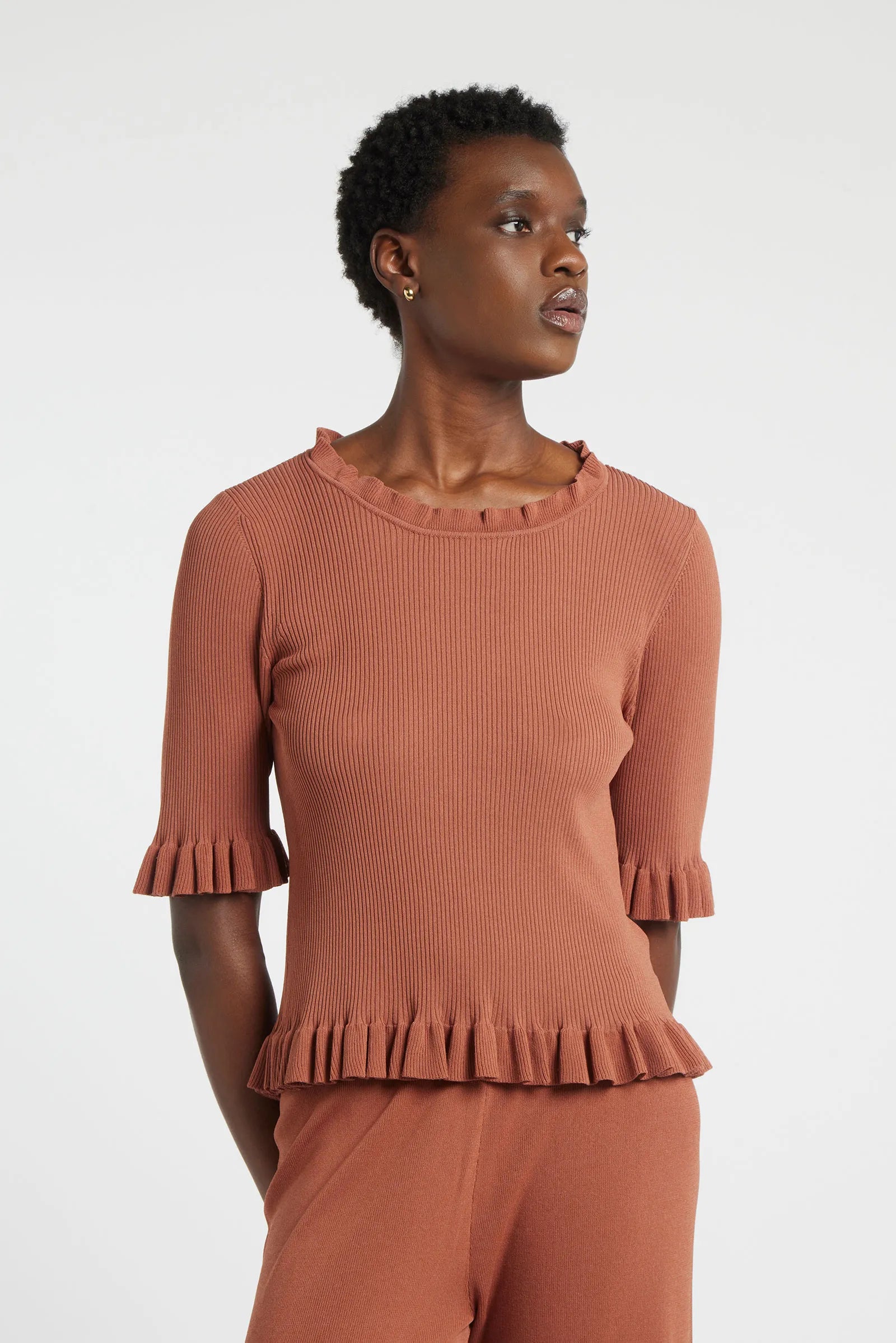 ALISIA - Maglia girocollo semi aderente