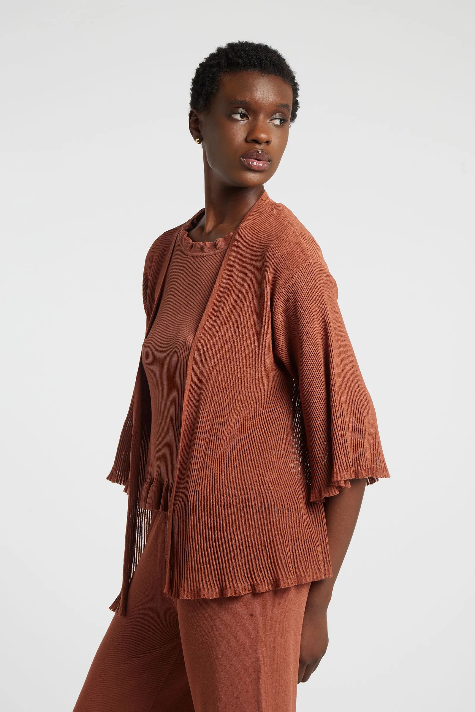 BOW - Cardigan sciolto in misto viscosa