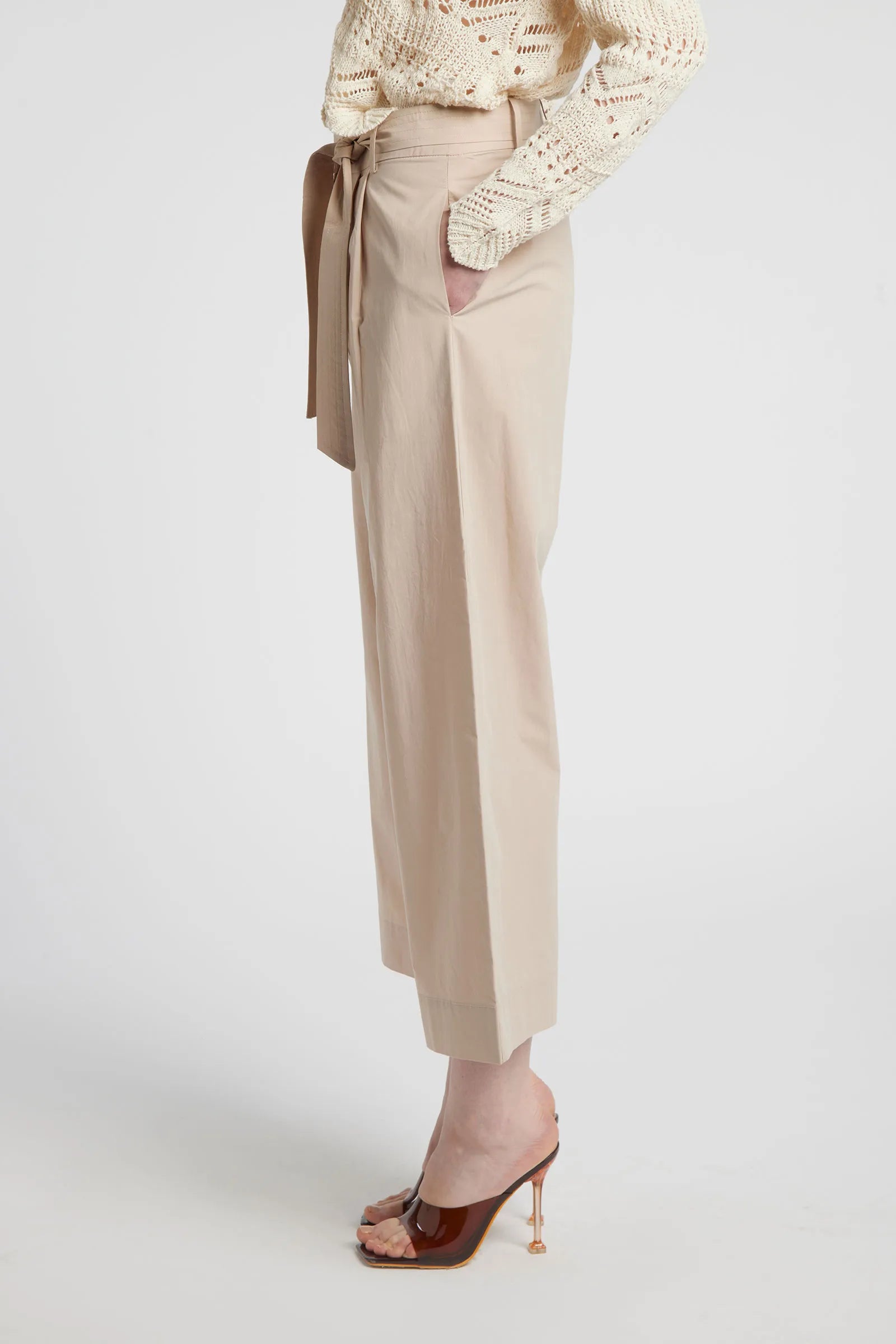 AZZURRITE - High-waisted safari trousers