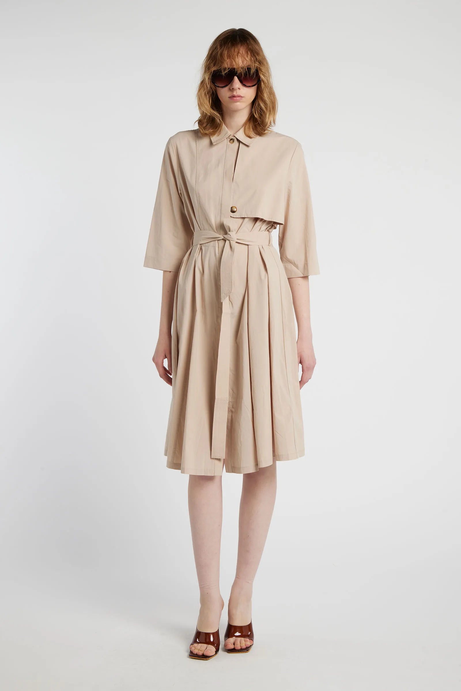 FLUORITE - Cotton midi dress