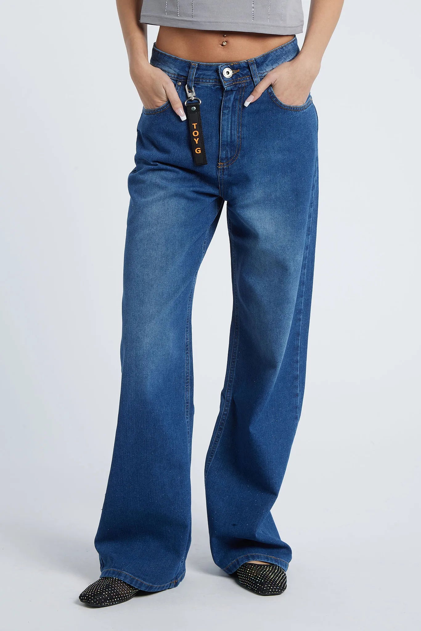 VERMEER - Jeans with rhinestones
