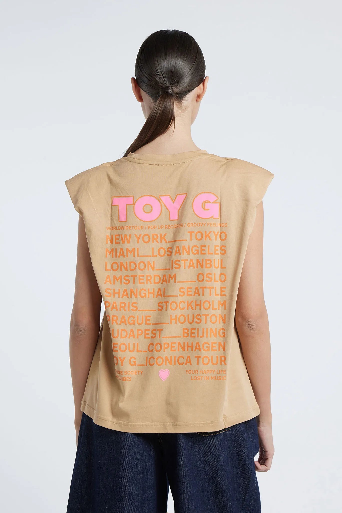 BOGOTA - Sleeveless T-shirt with back print