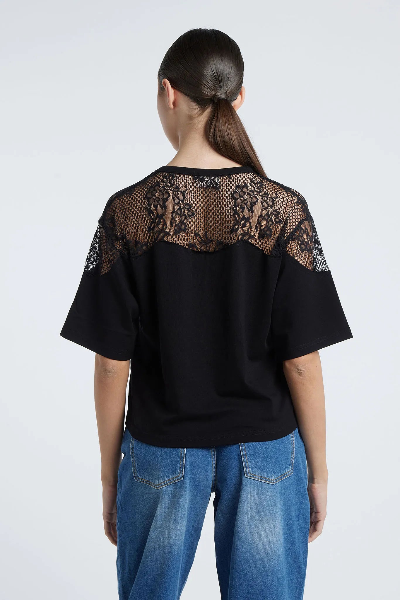 LIMA - Lace insert T-shirt