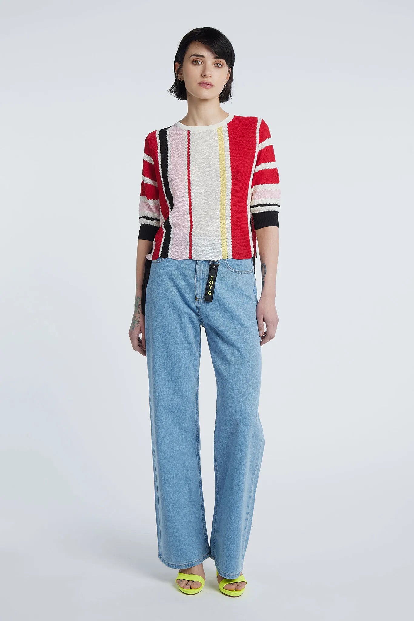 NAMI - Round neck sweater with 3/4 sleeves