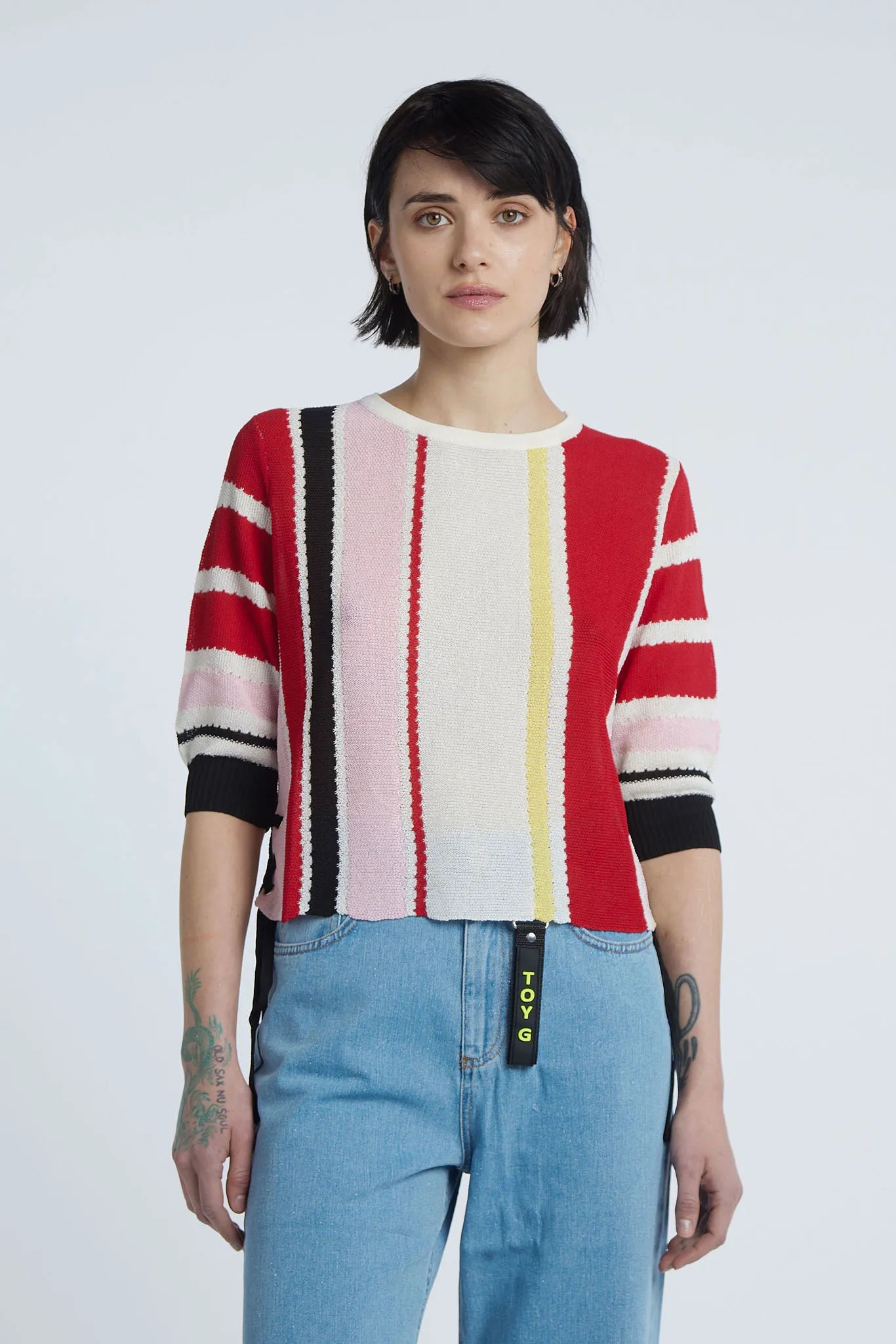 NAMI - Round neck sweater with 3/4 sleeves