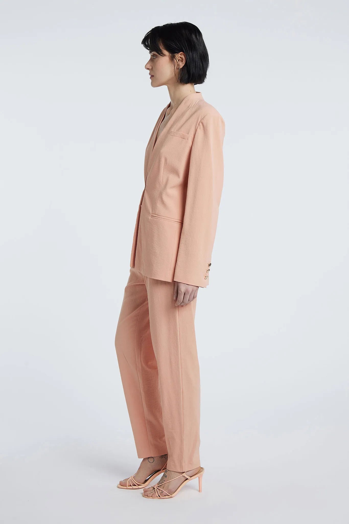 MADRID - Minimalist lapel-less suit