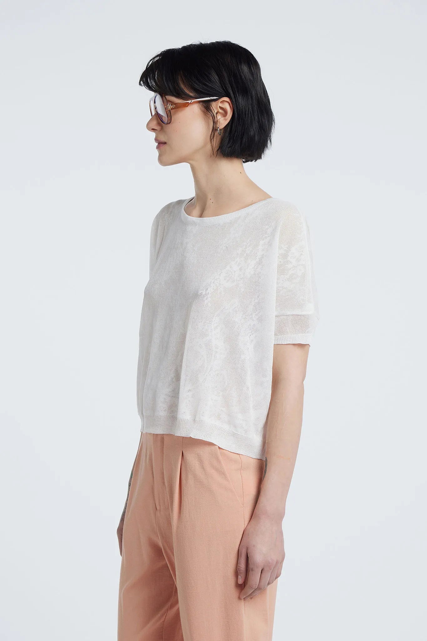 MIROSLAVA - Sheer effect viscose top