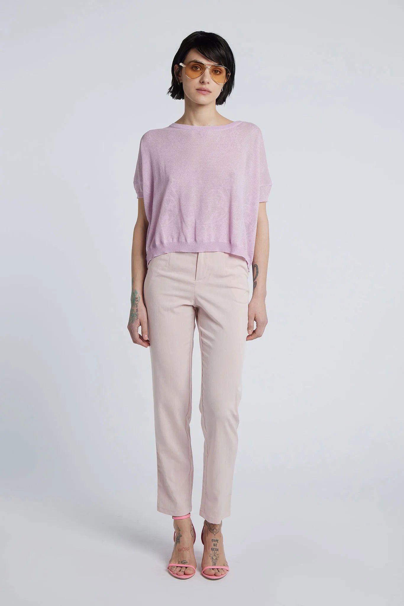 MIROSLAVA - Sheer effect viscose top