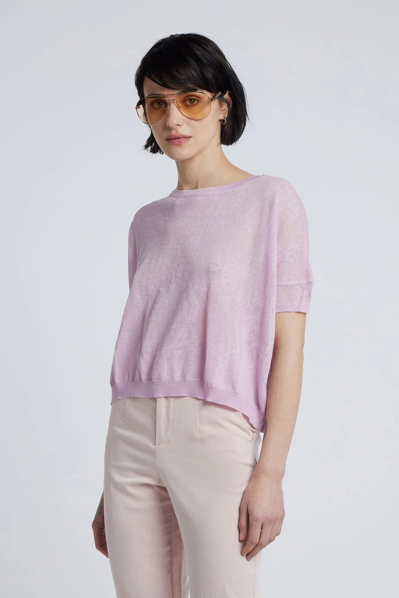 MIROSLAVA - Sheer effect viscose top