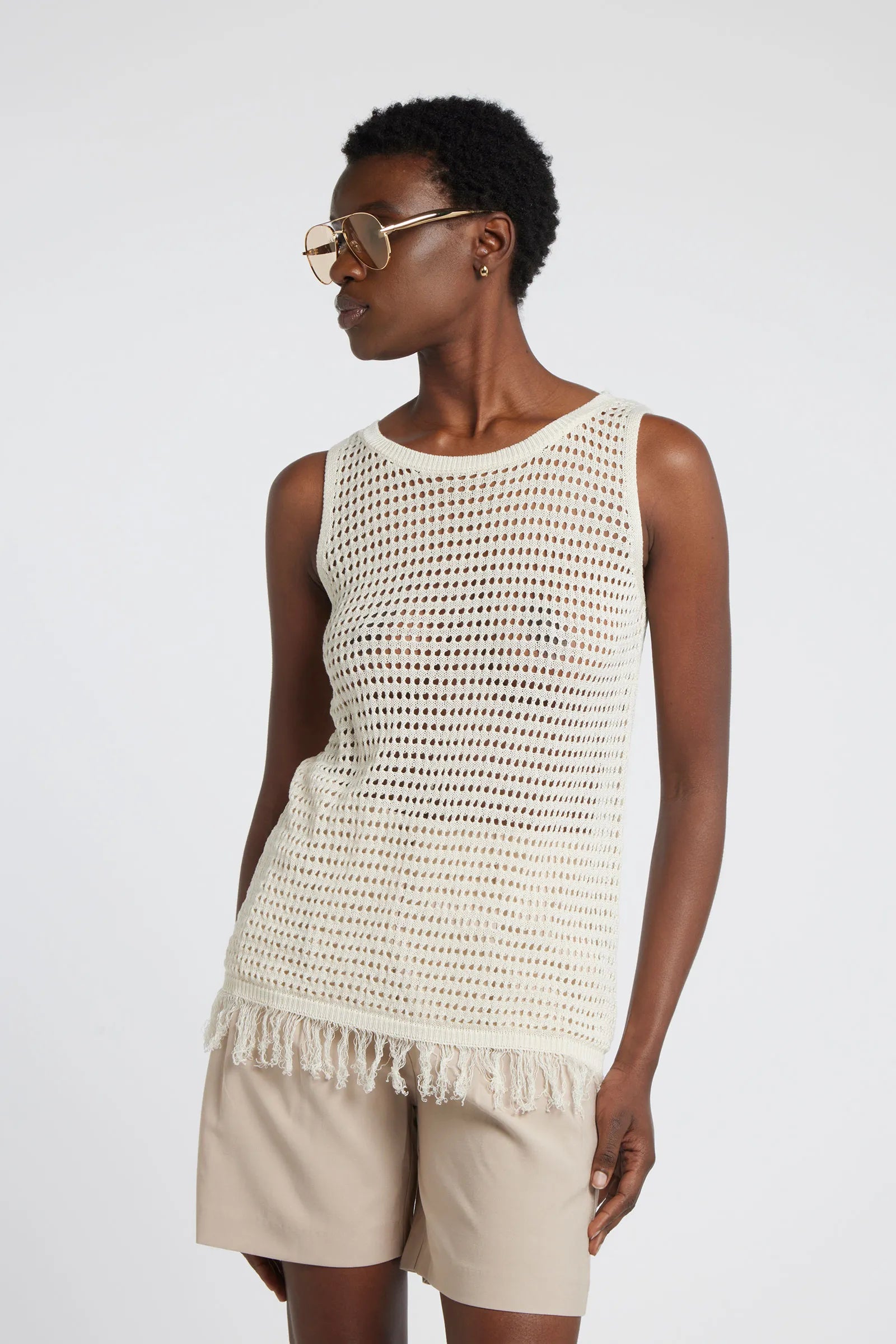 LAYLA - Long open-knit top