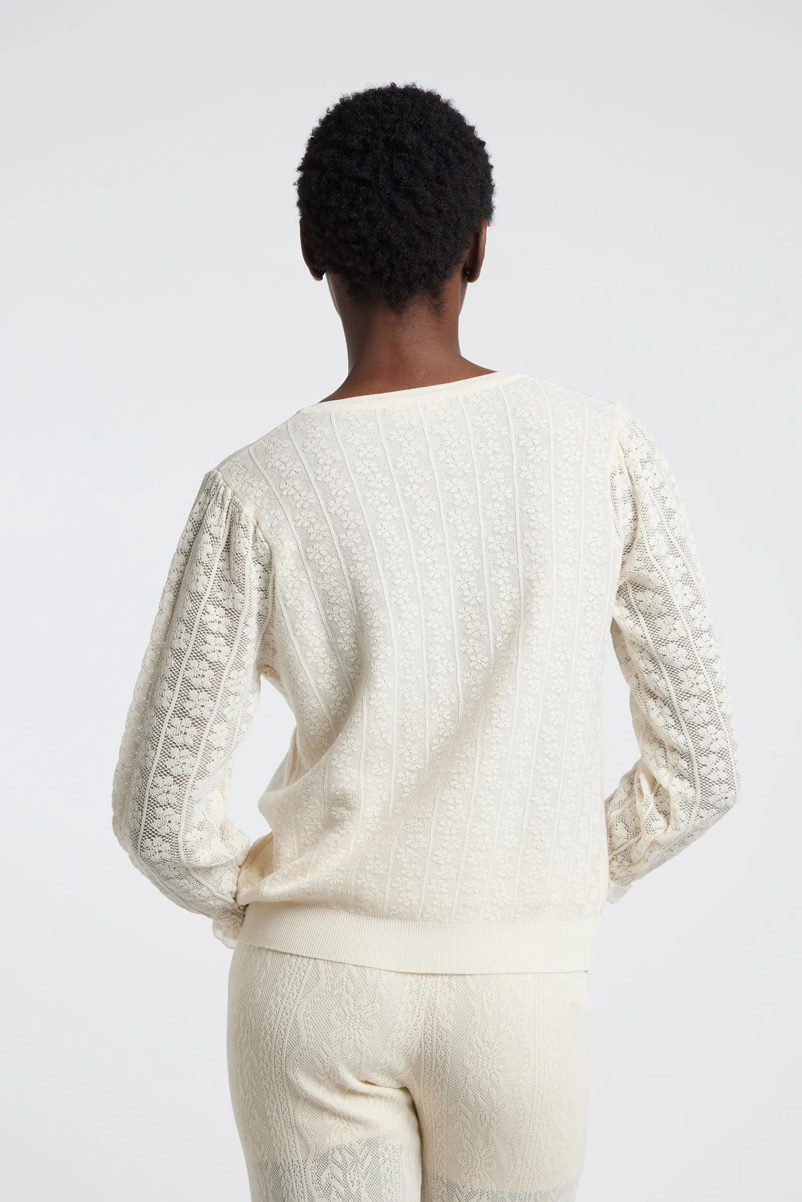 YANA - Crew neck knit cardigan