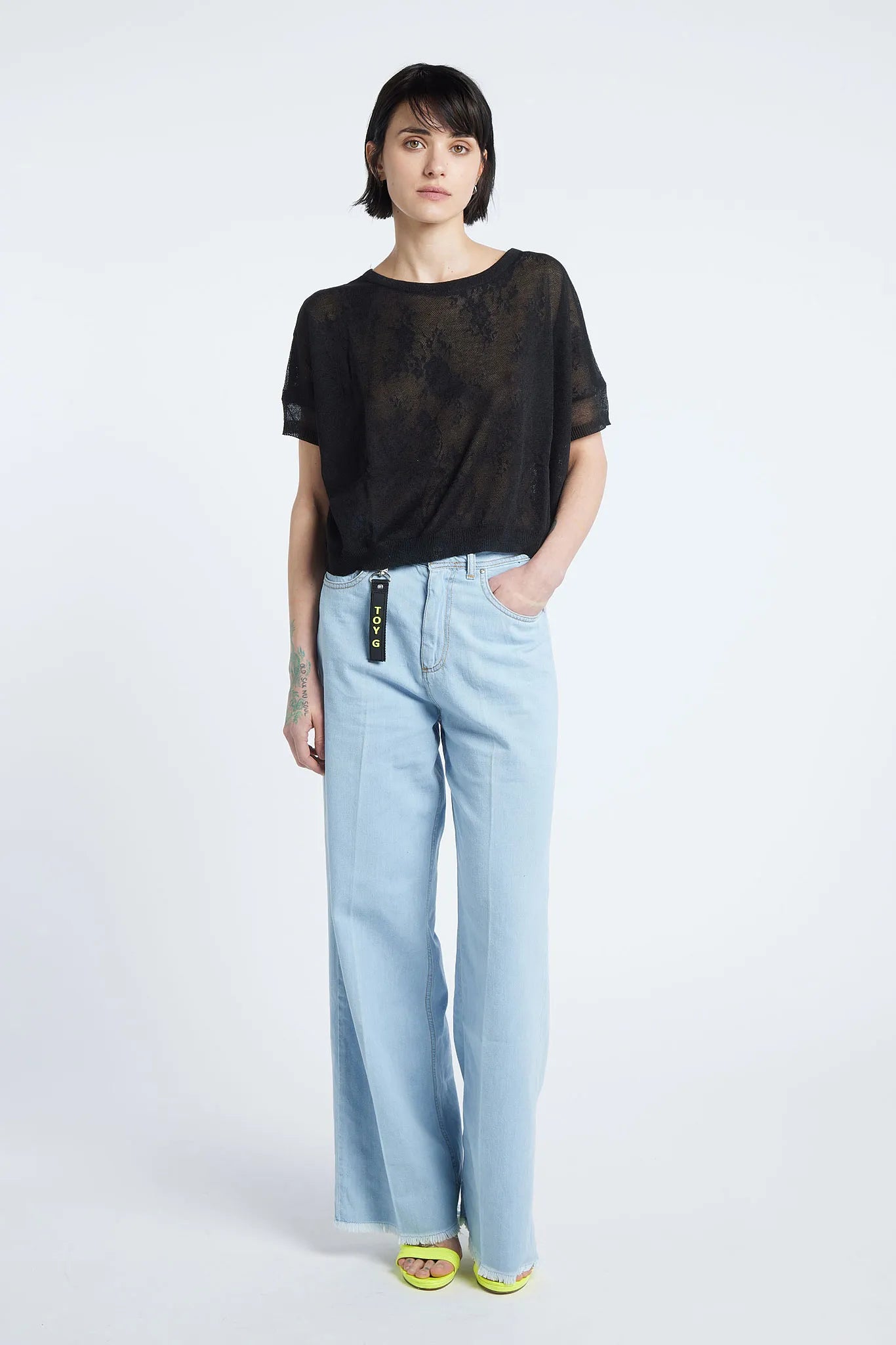 MIROSLAVA - Sheer effect viscose top