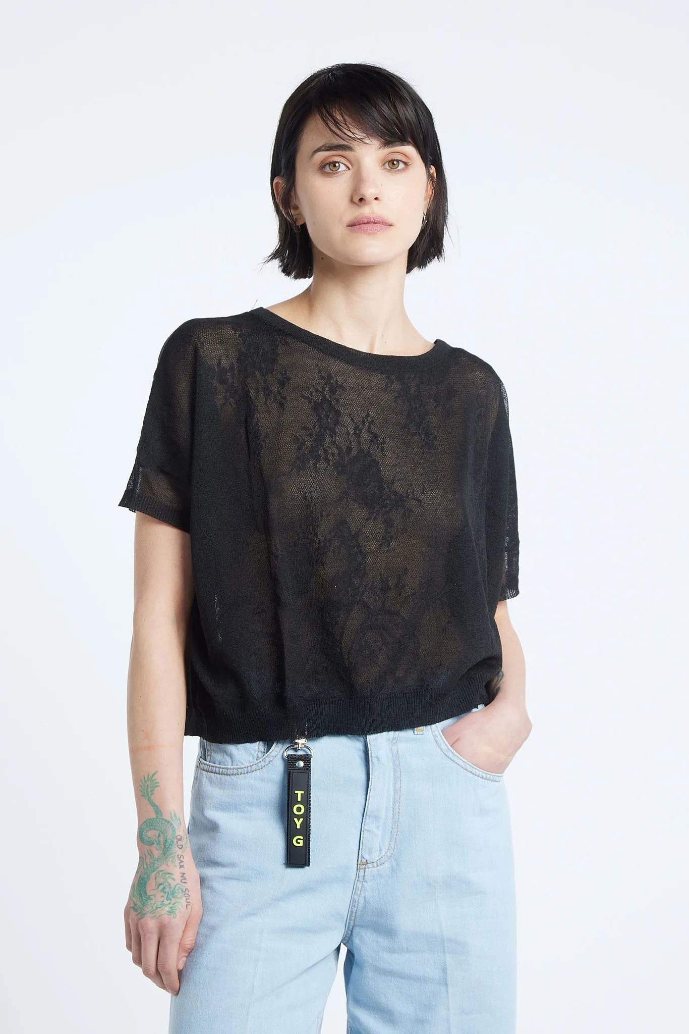 MIROSLAVA - Sheer effect viscose top