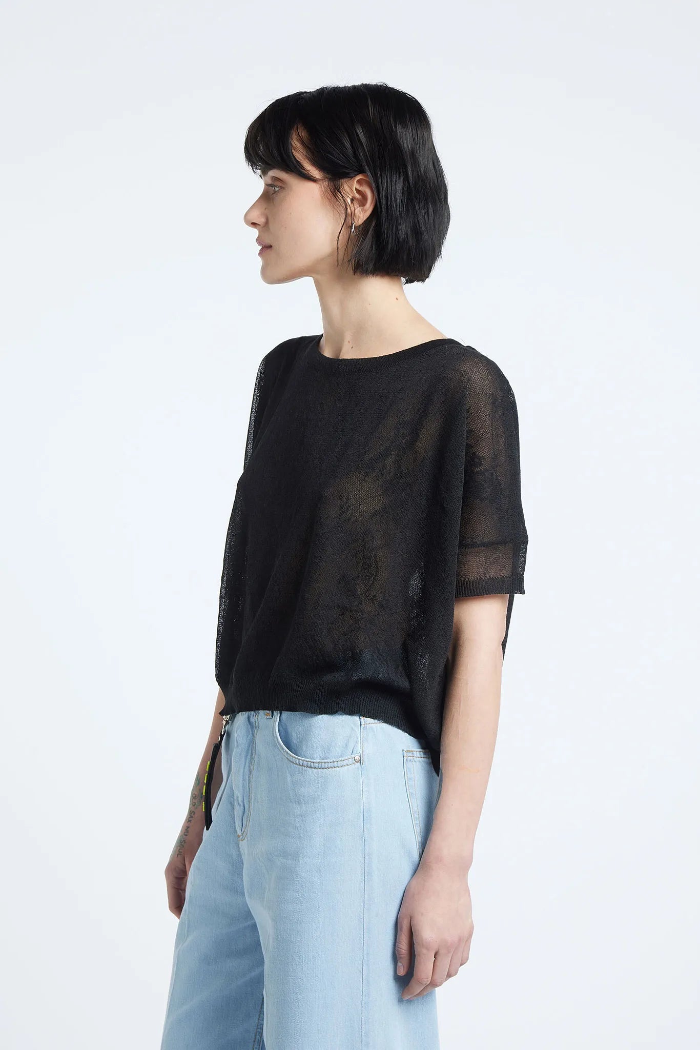 MIROSLAVA - Sheer effect viscose top