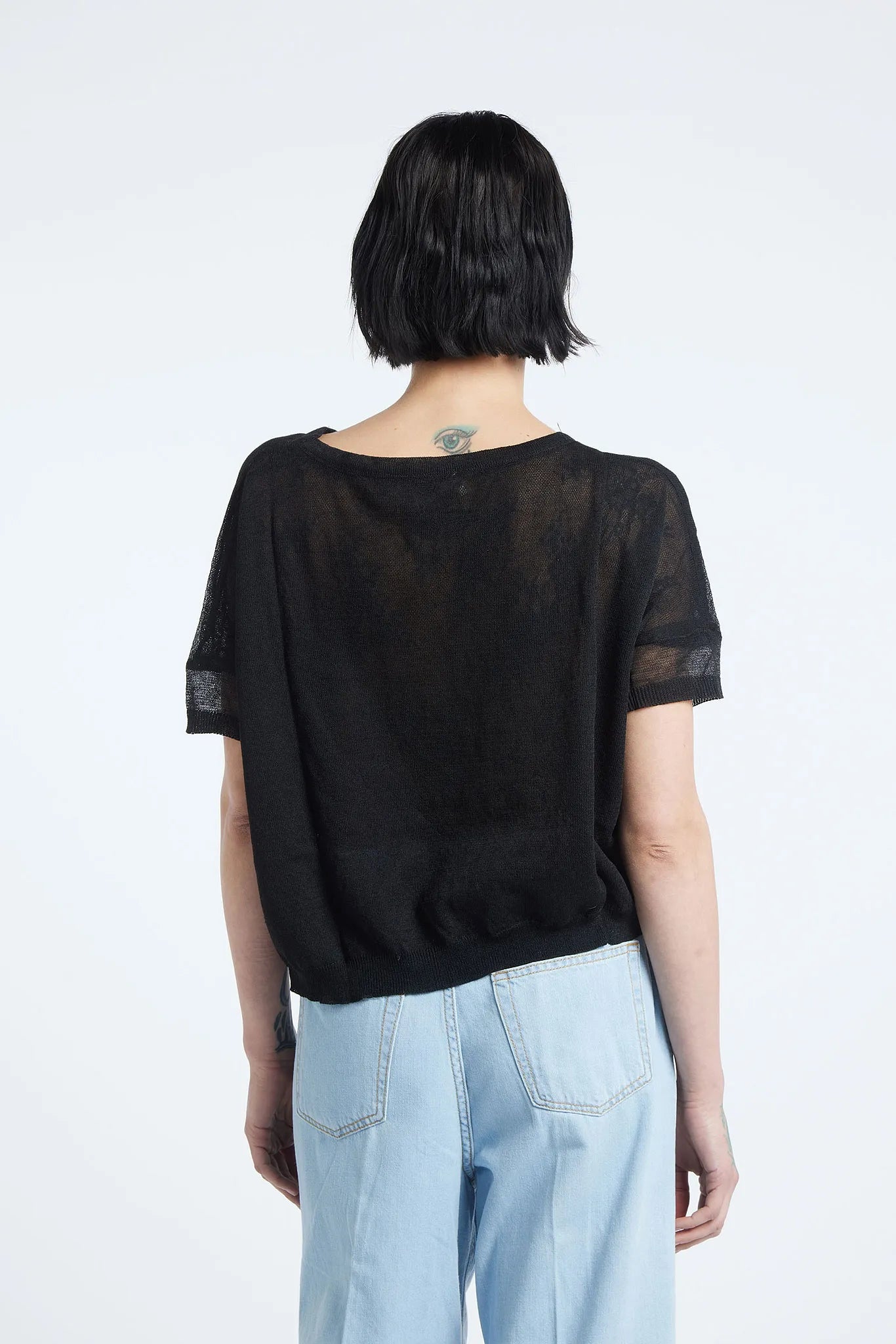 MIROSLAVA - Sheer effect viscose top