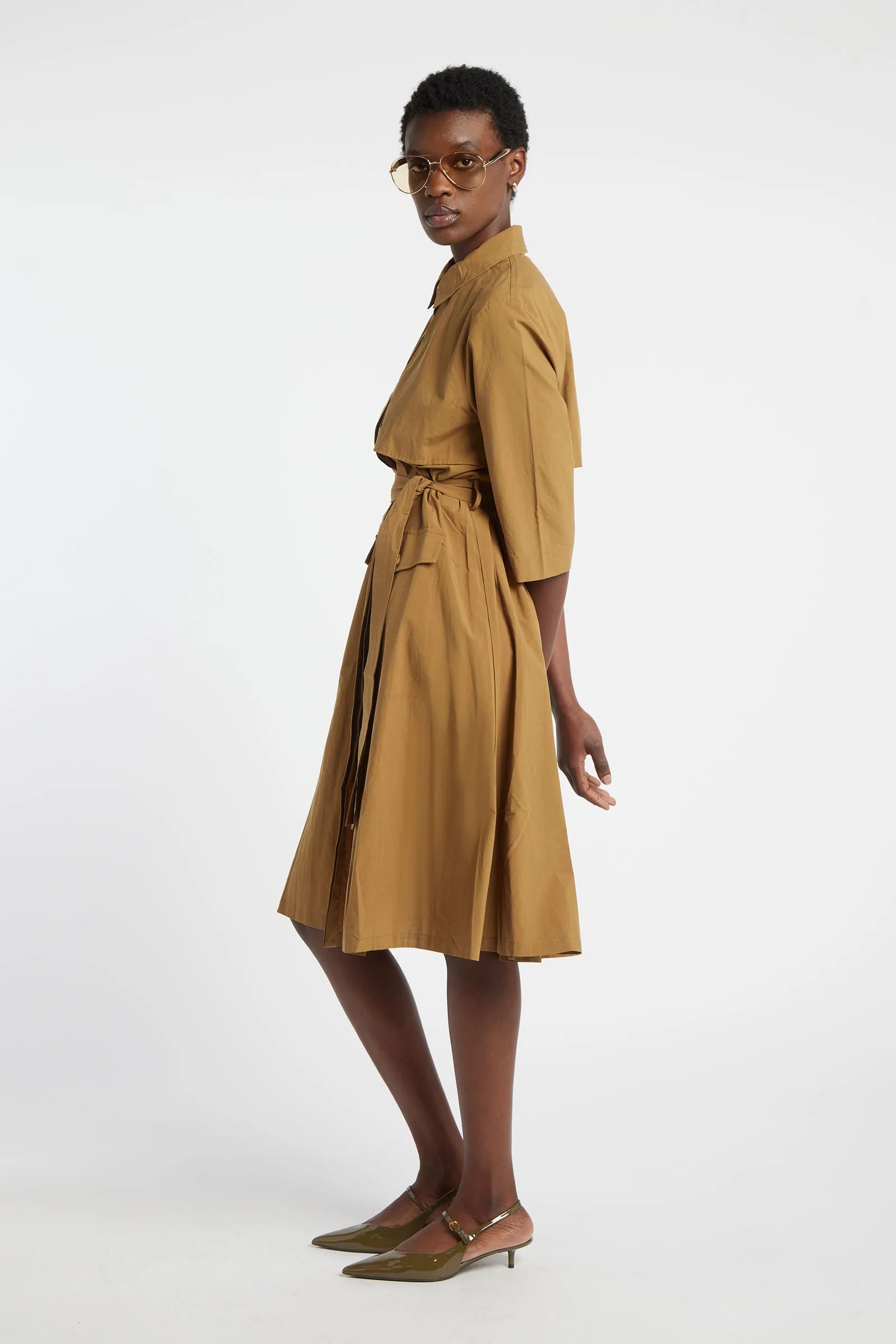 FLUORITE - Cotton midi dress