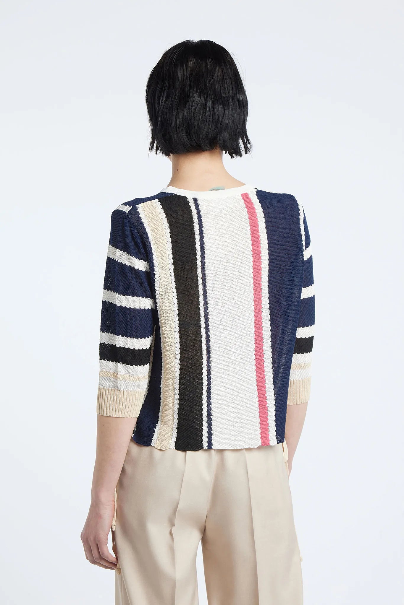 NAMI - Crew neck top with 3/4 sleeves