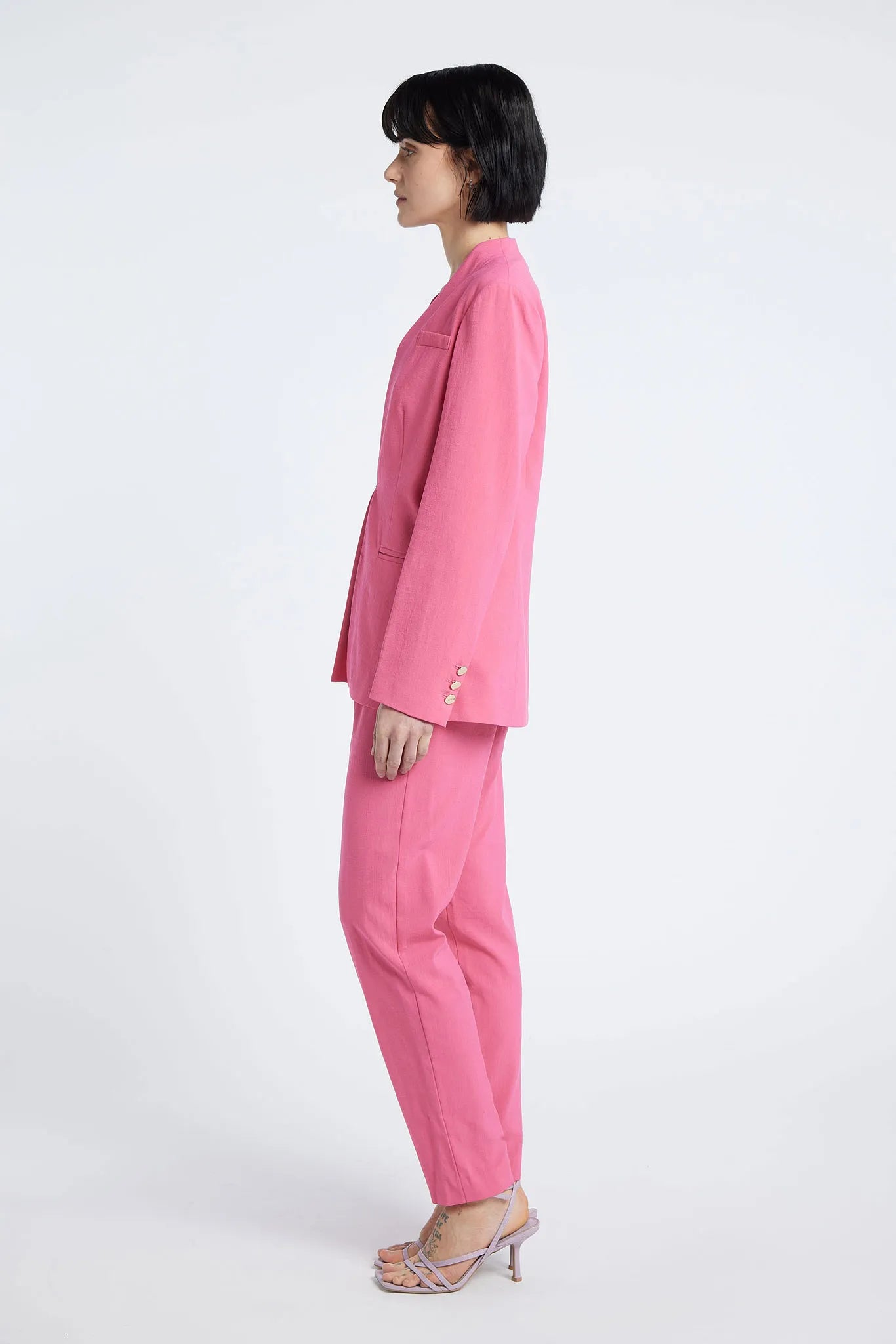 MADRID - Minimalist lapel-less suit
