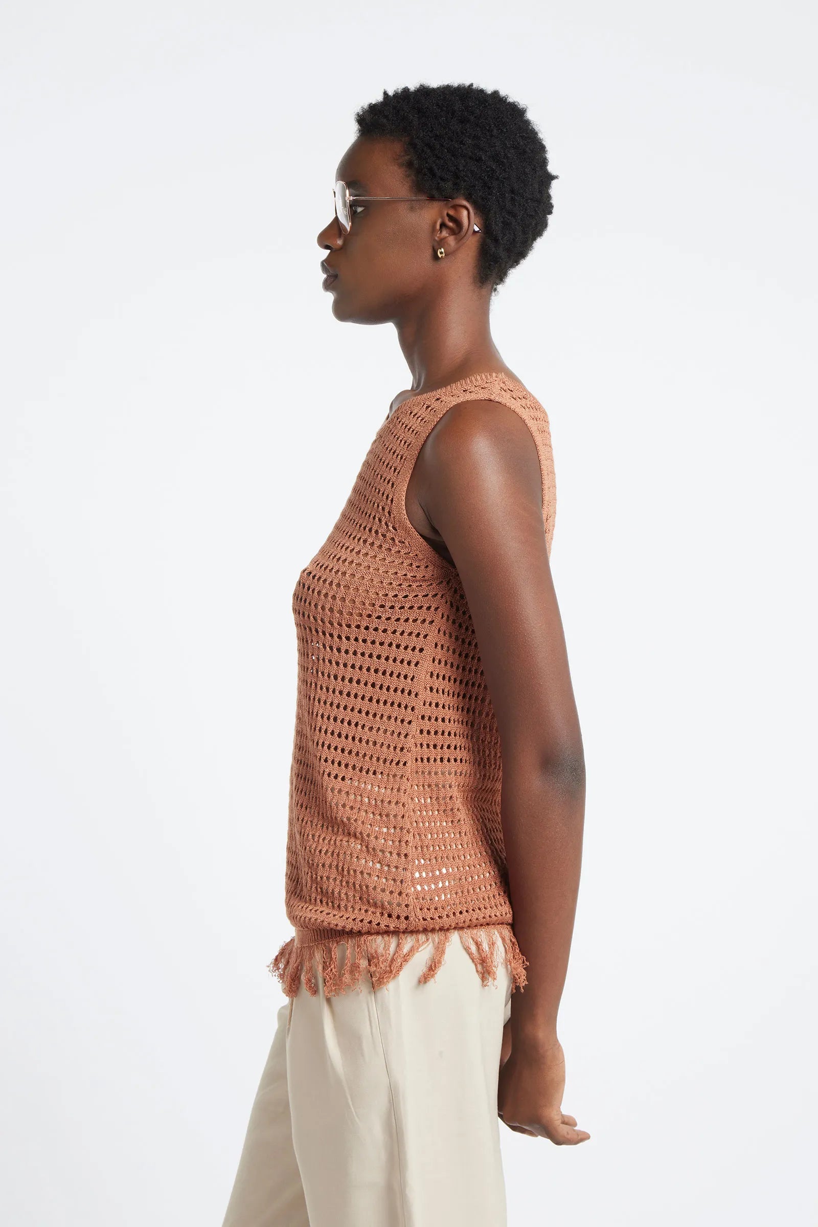 LAYLA - Long open-knit top