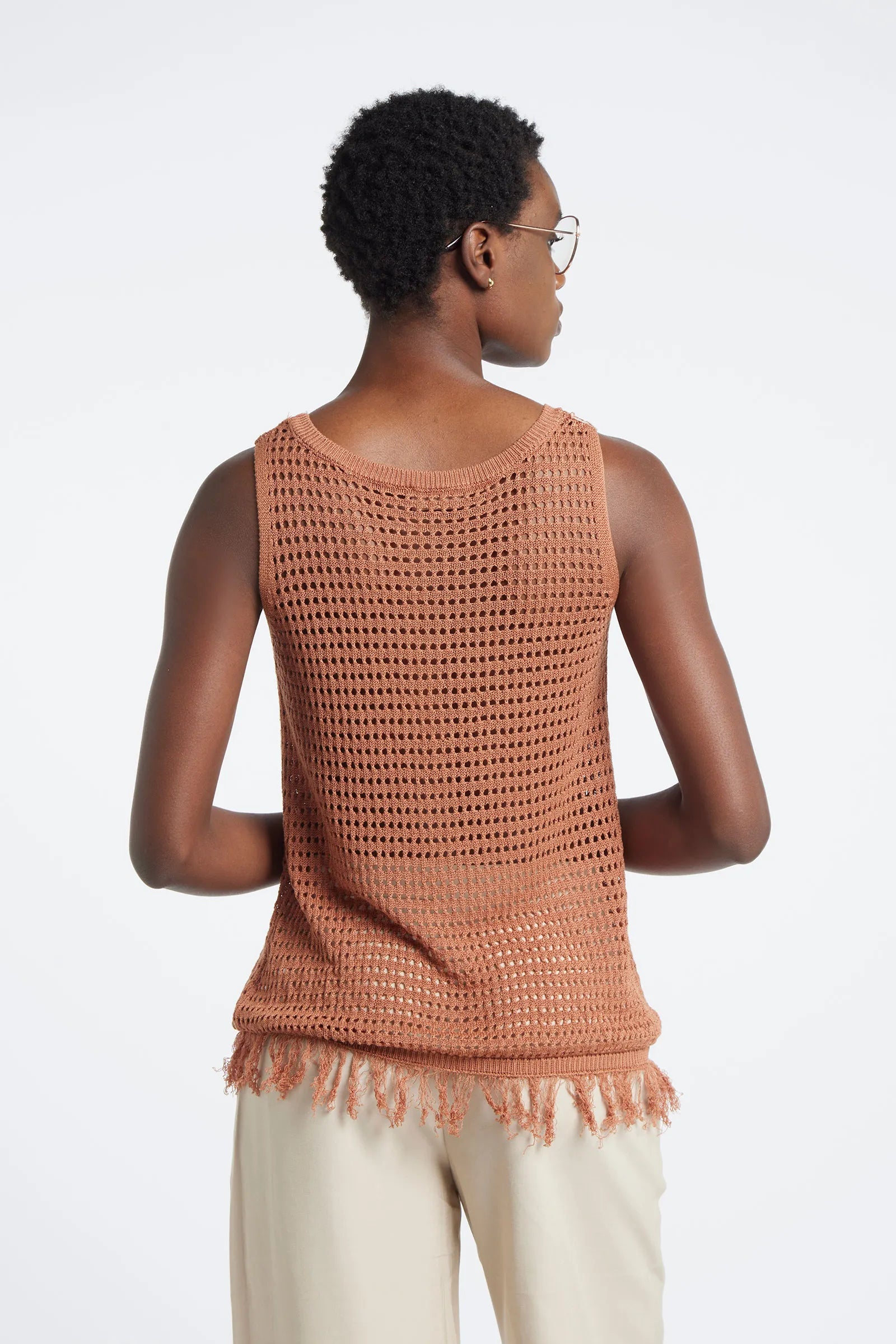 LAYLA - Long open-knit top