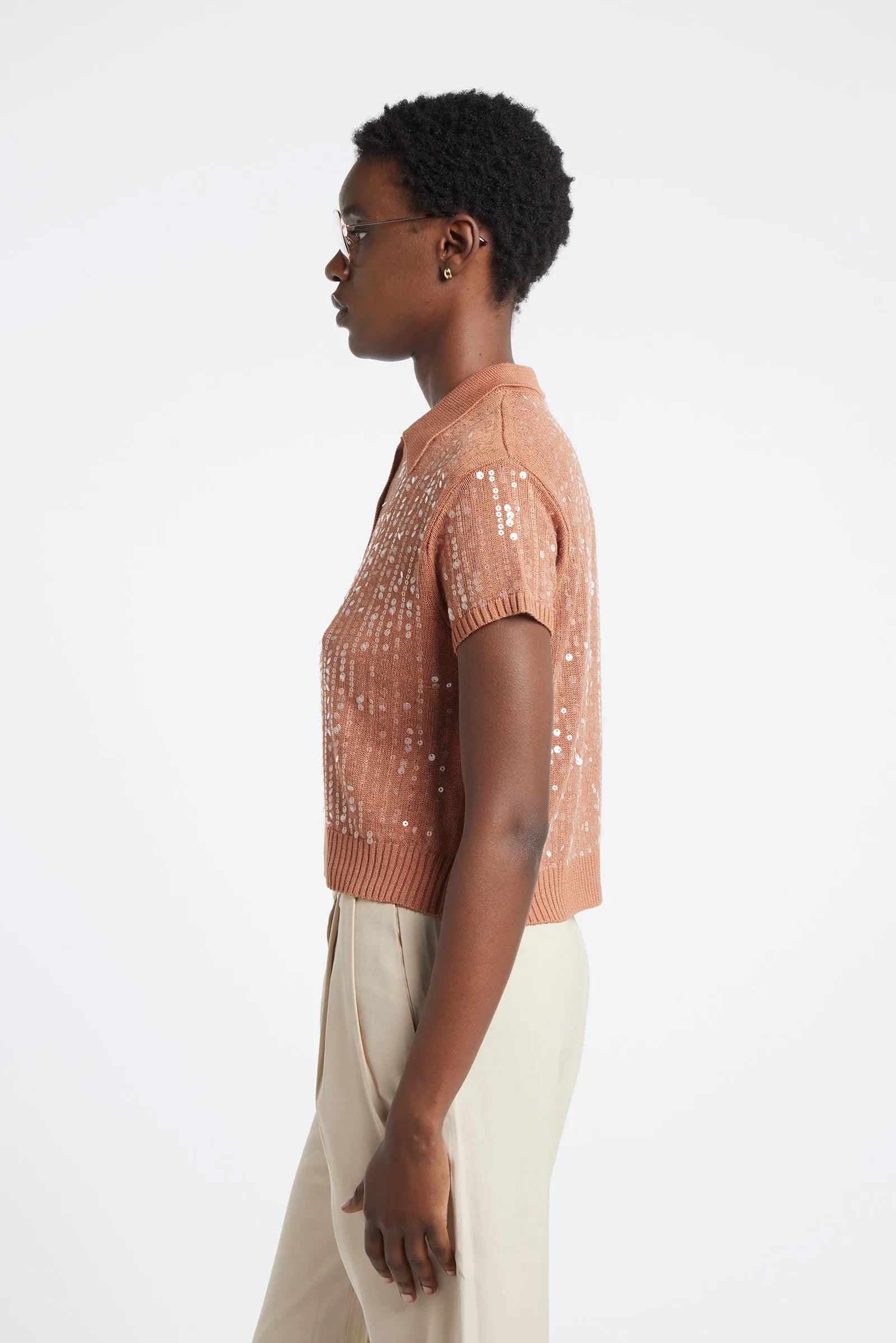 GARRYA - Viscose blend yarn polo shirt