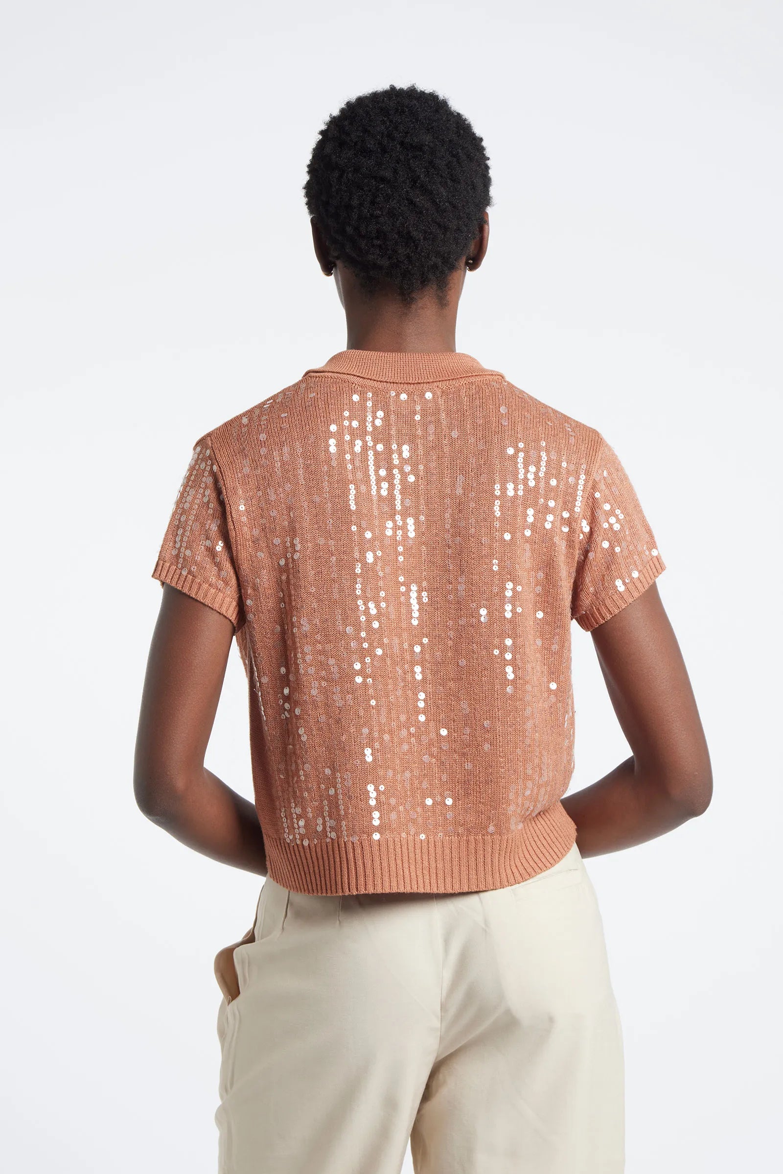 GARRYA - Viscose blend yarn polo shirt
