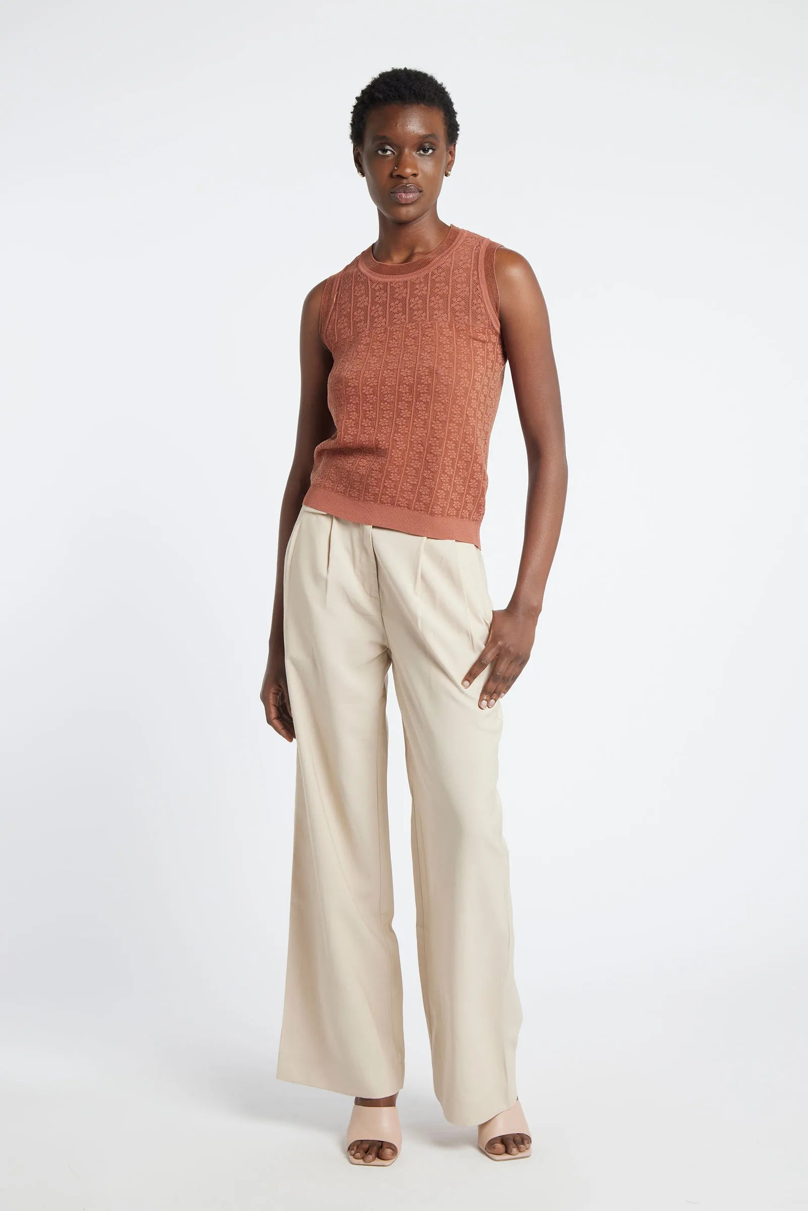 MILA - Top in maglia smacchinata