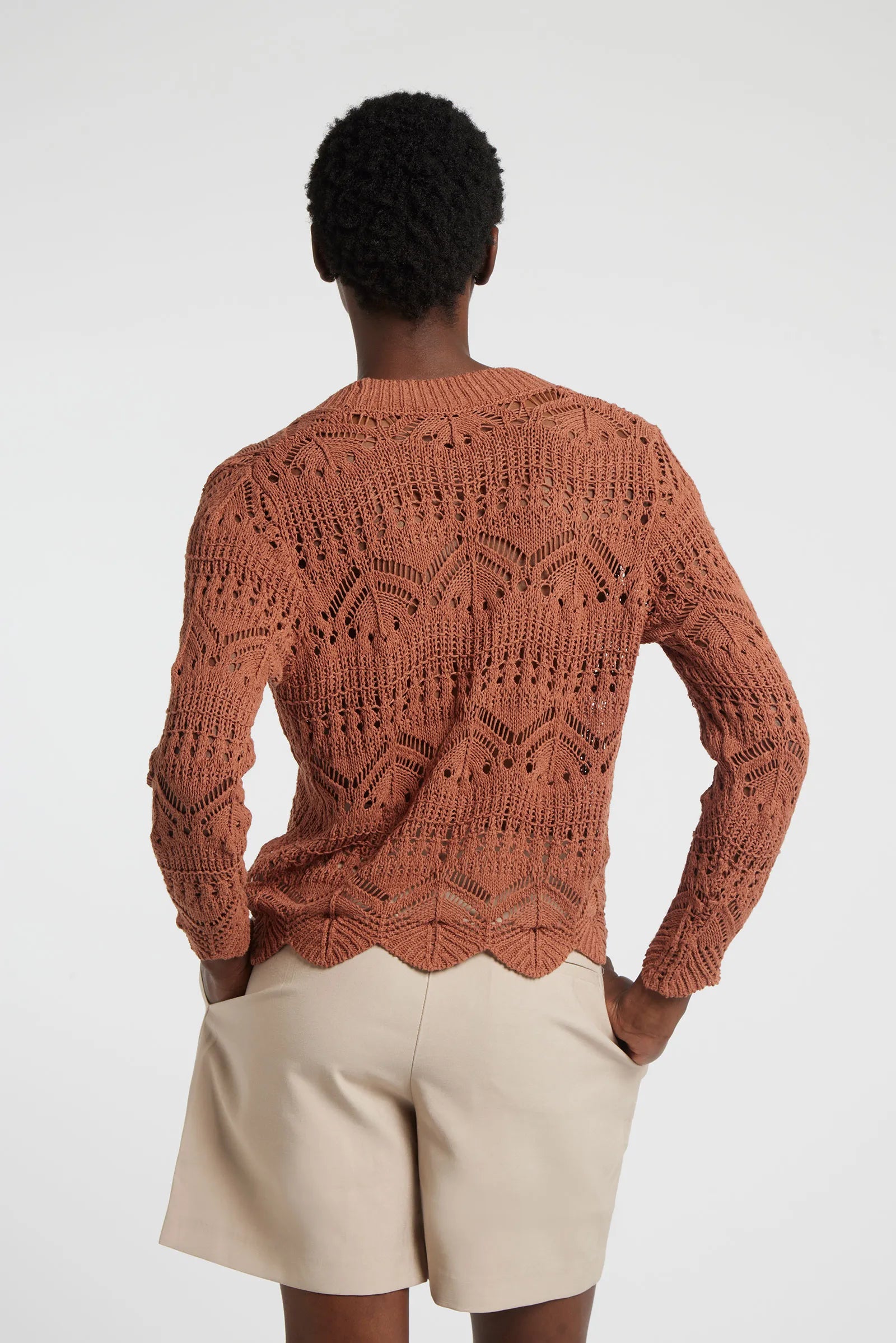 HOLIDAY - Long-sleeved cardigan with V-neck