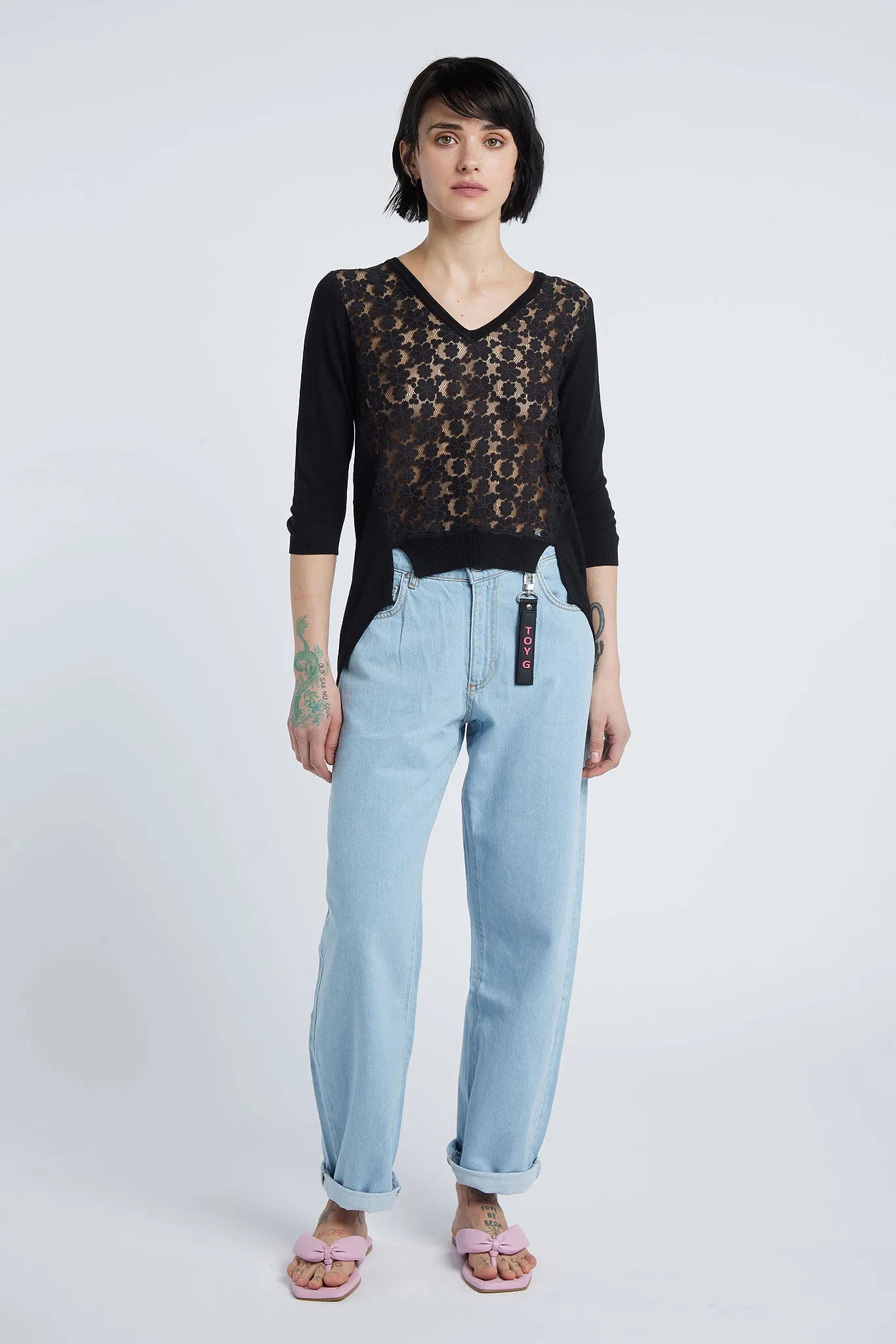ANASTASIA - Viscose V-neck Sweater