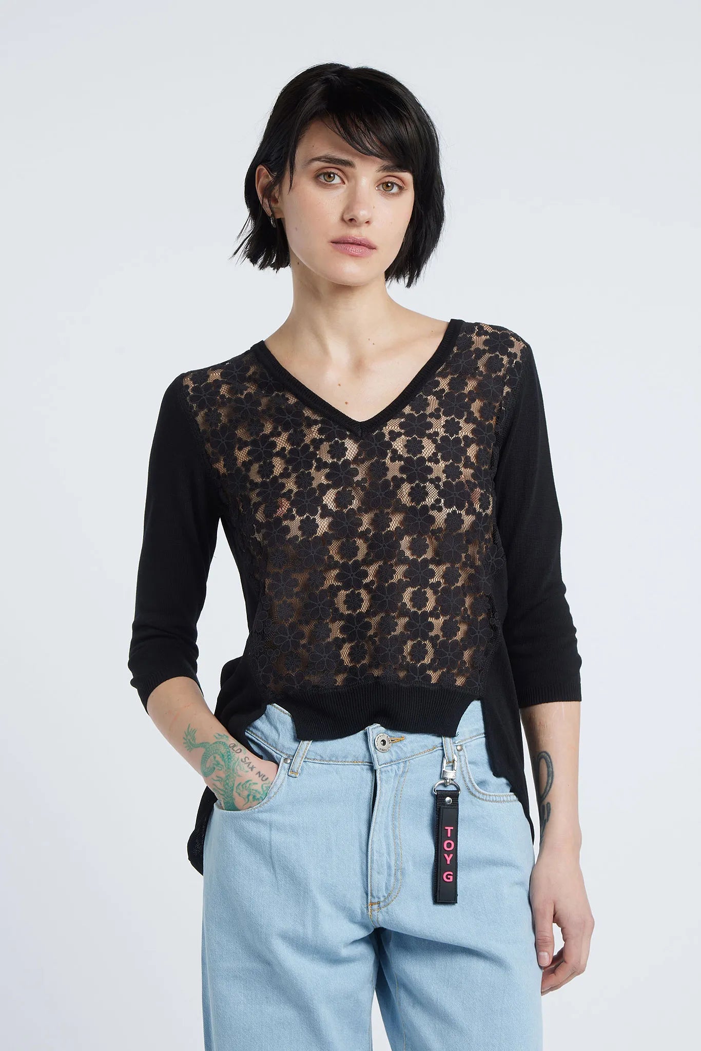 ANASTASIA - Viscose V-neck Sweater