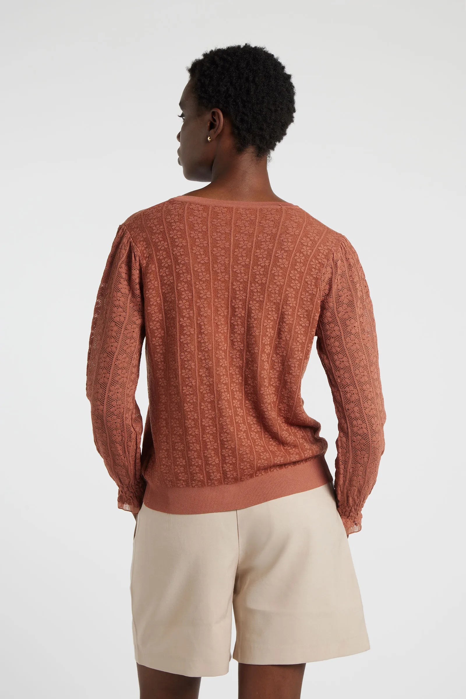 YANA - Crew neck knit cardigan