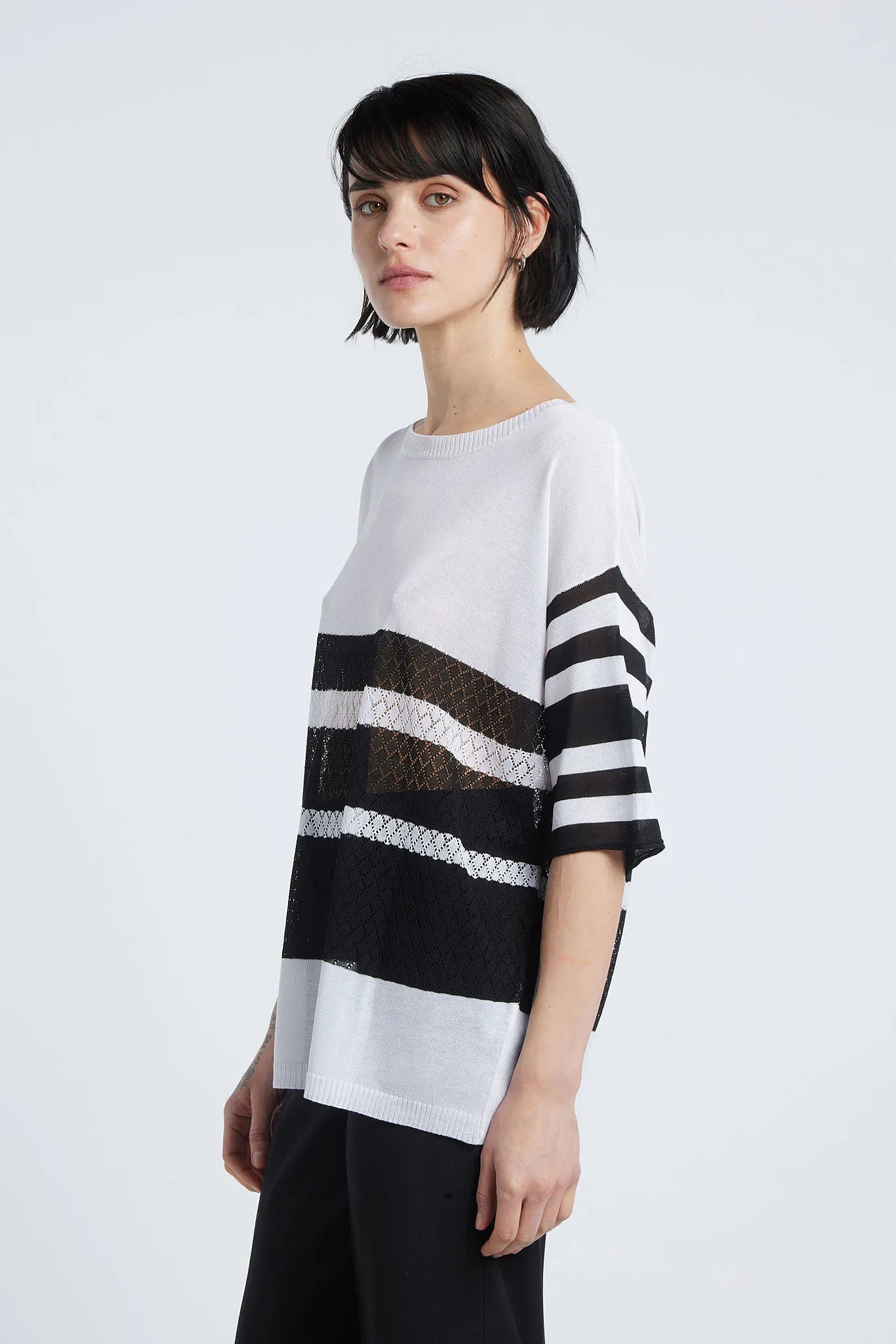 TATIANA - Perforated Viscose Sweater