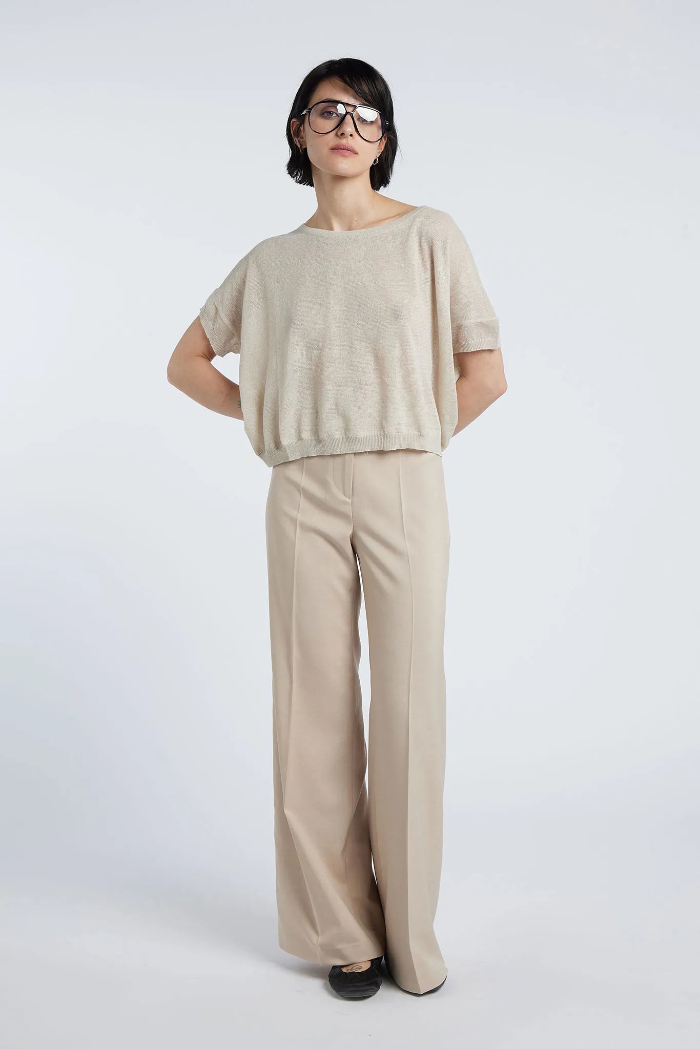 MIROSLAVA - Sheer effect viscose top