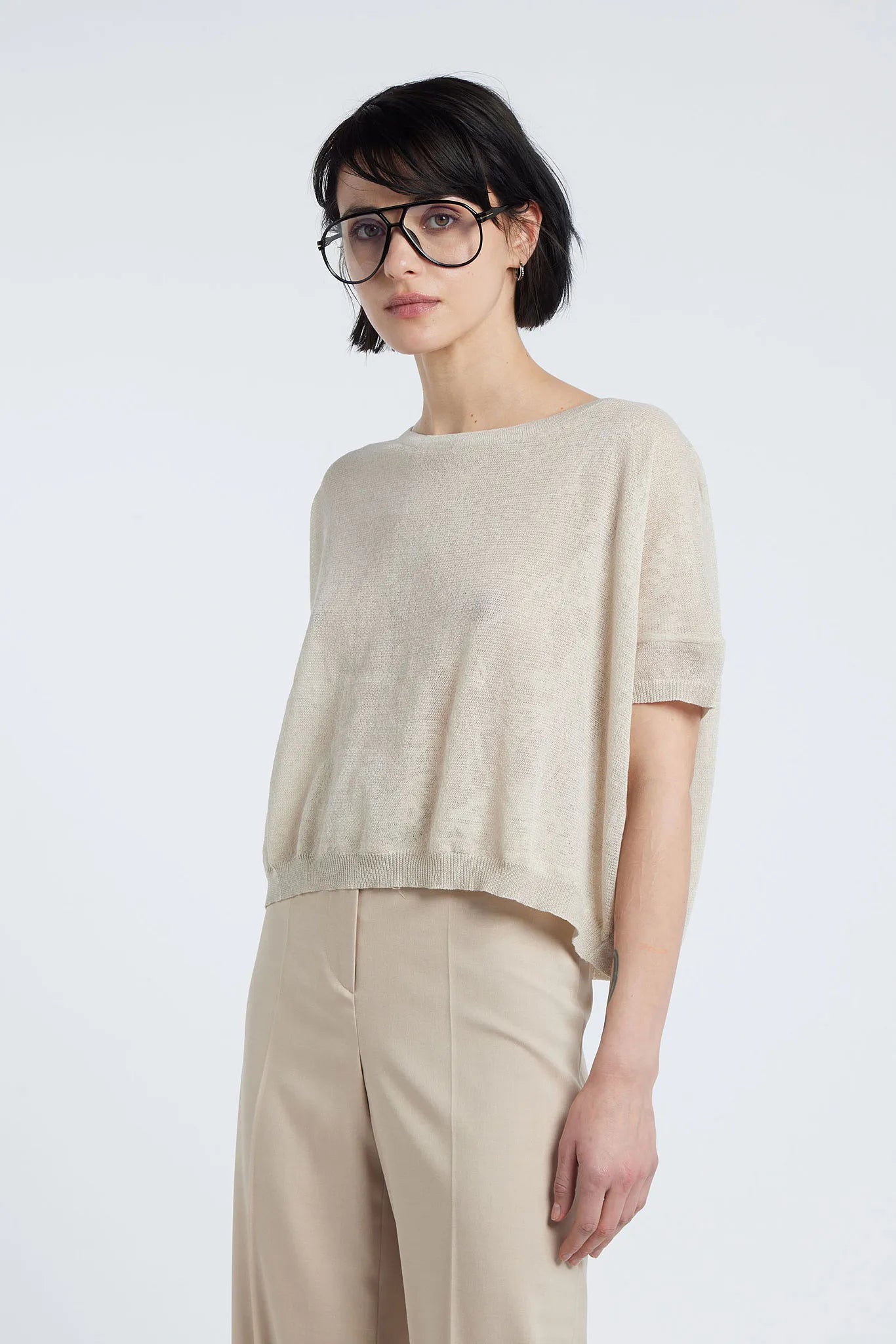 MIROSLAVA - Sheer effect viscose top