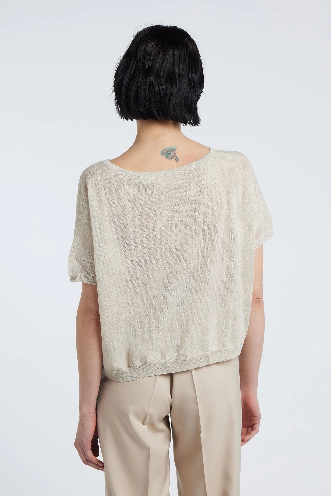 MIROSLAVA - Sheer effect viscose top