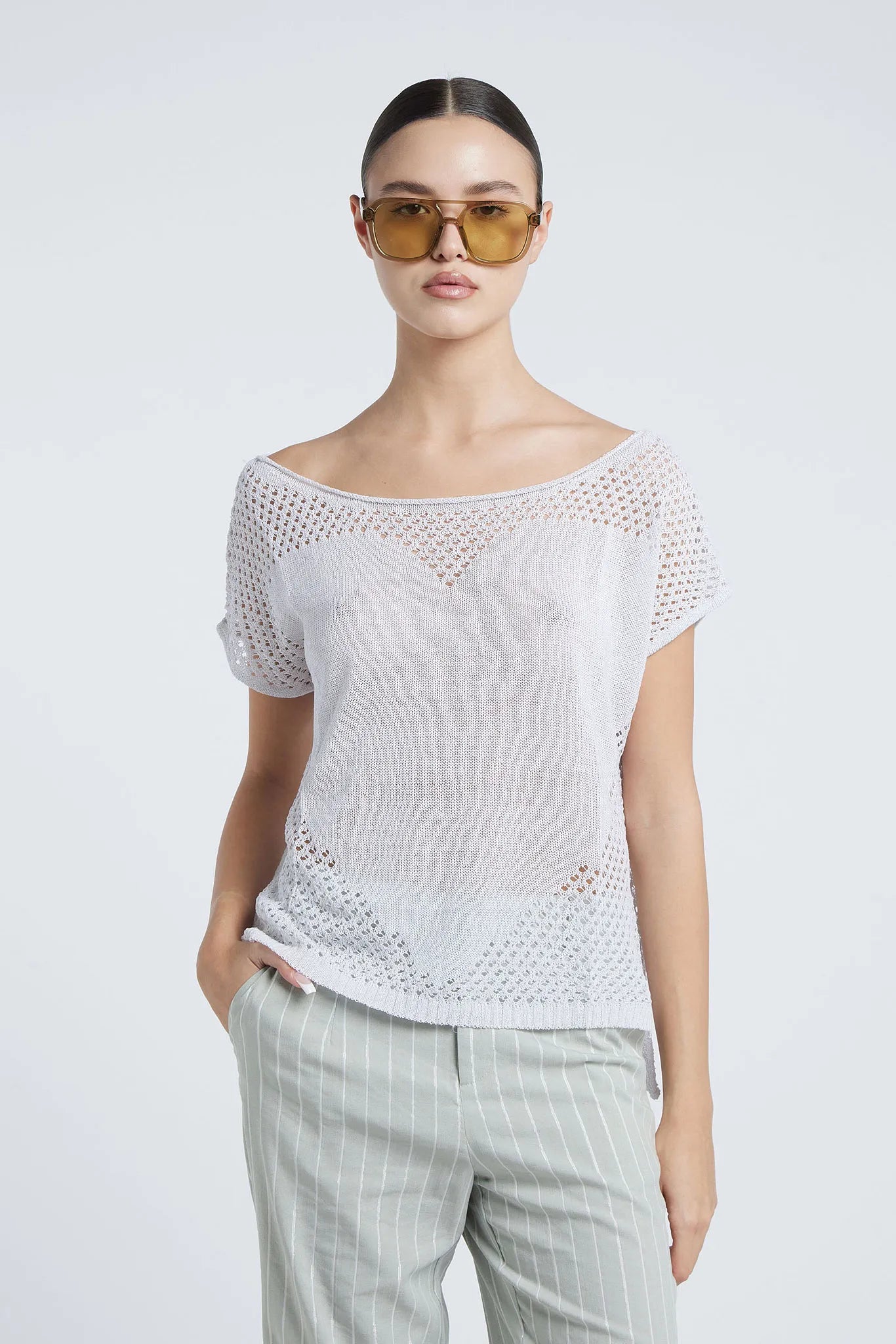 SCARLETT - Viscose mesh sweater
