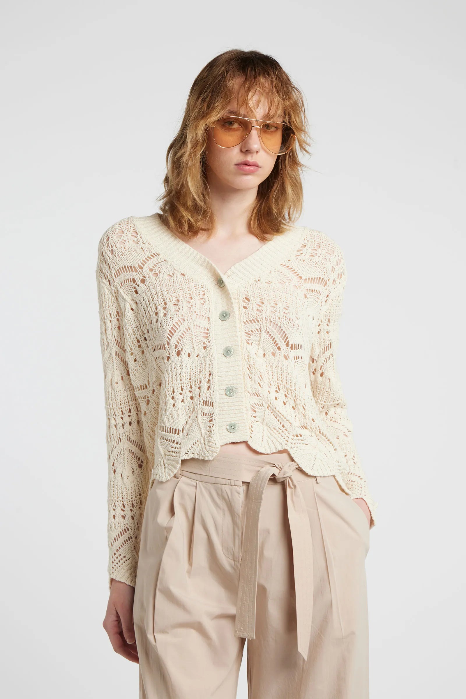 HOLIDAY - Long-sleeved V-neck cardigan