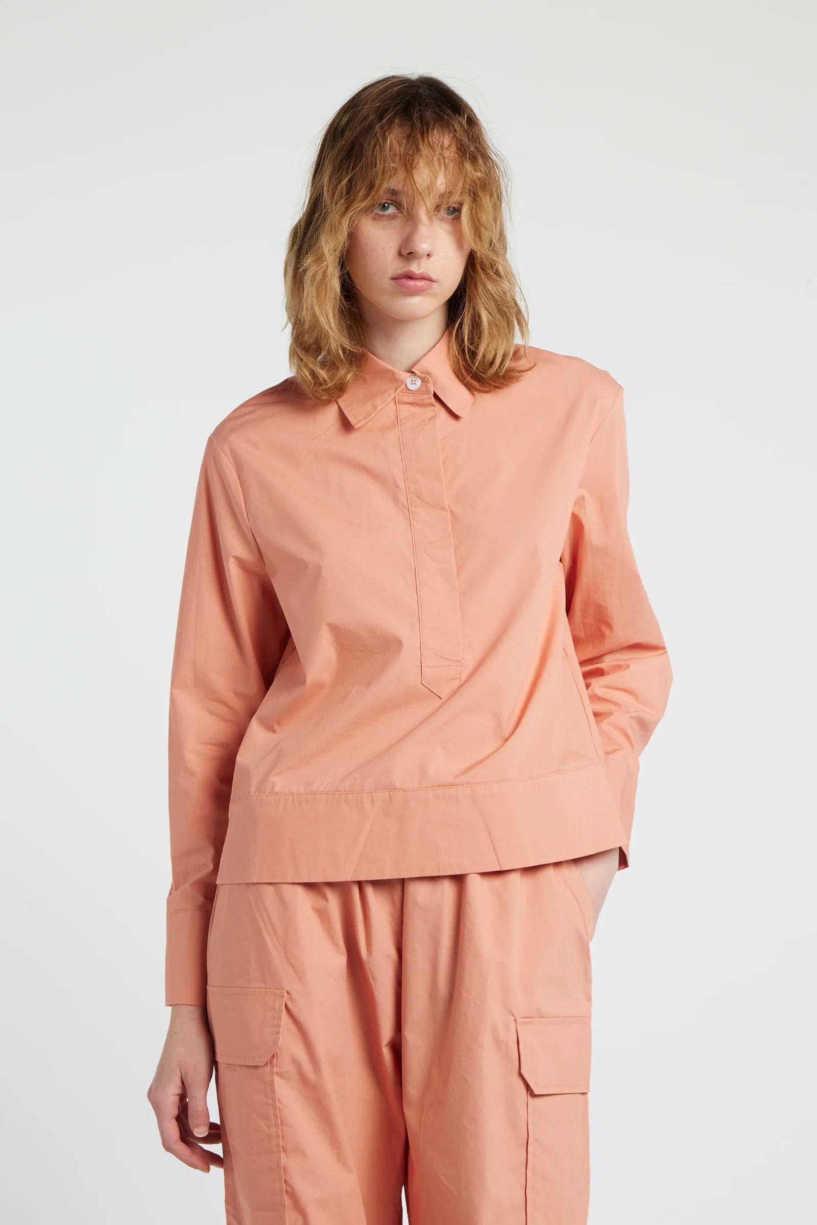 GARNET - Shirt-collar tunic