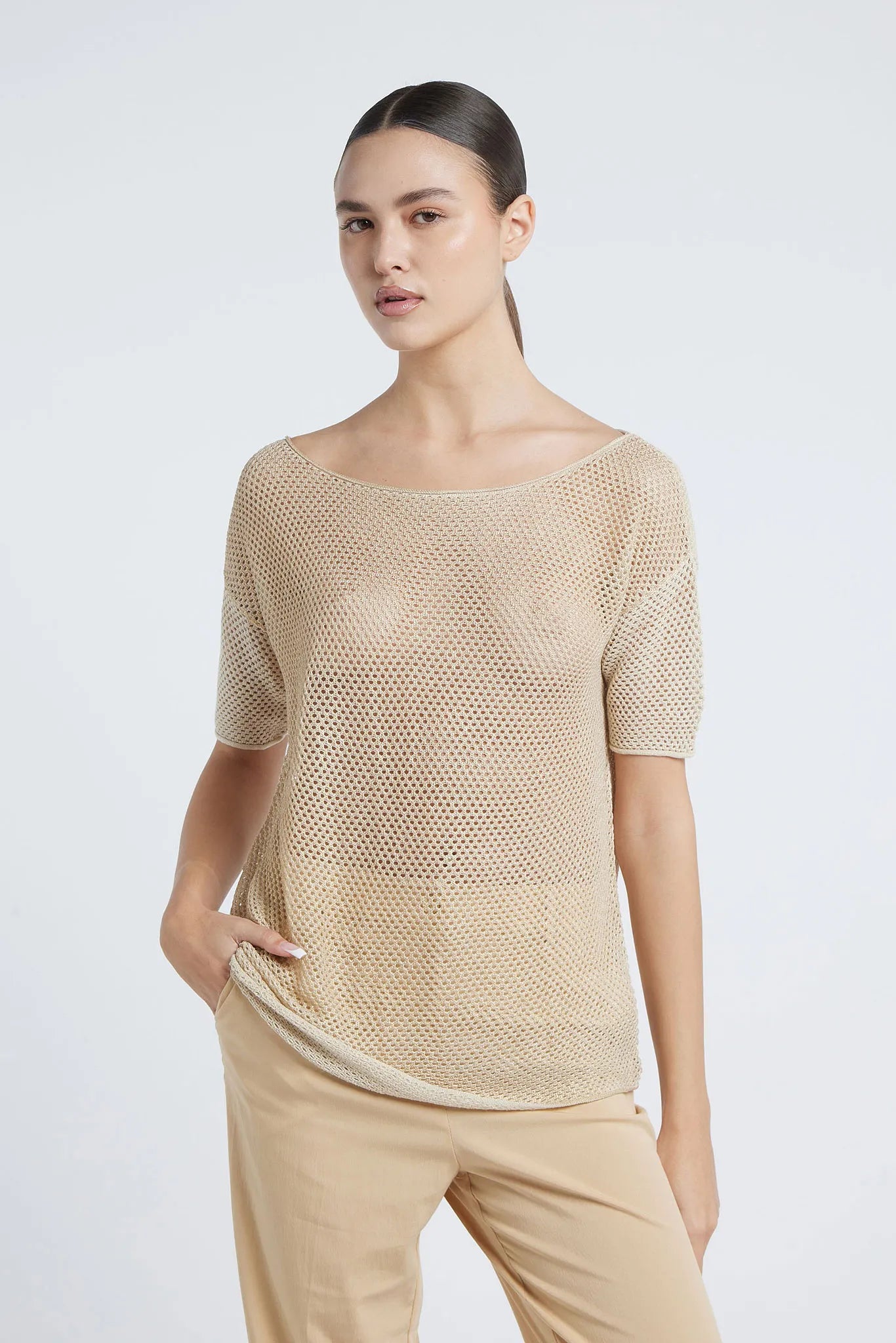 NOUR - Crew neck viscose sweater