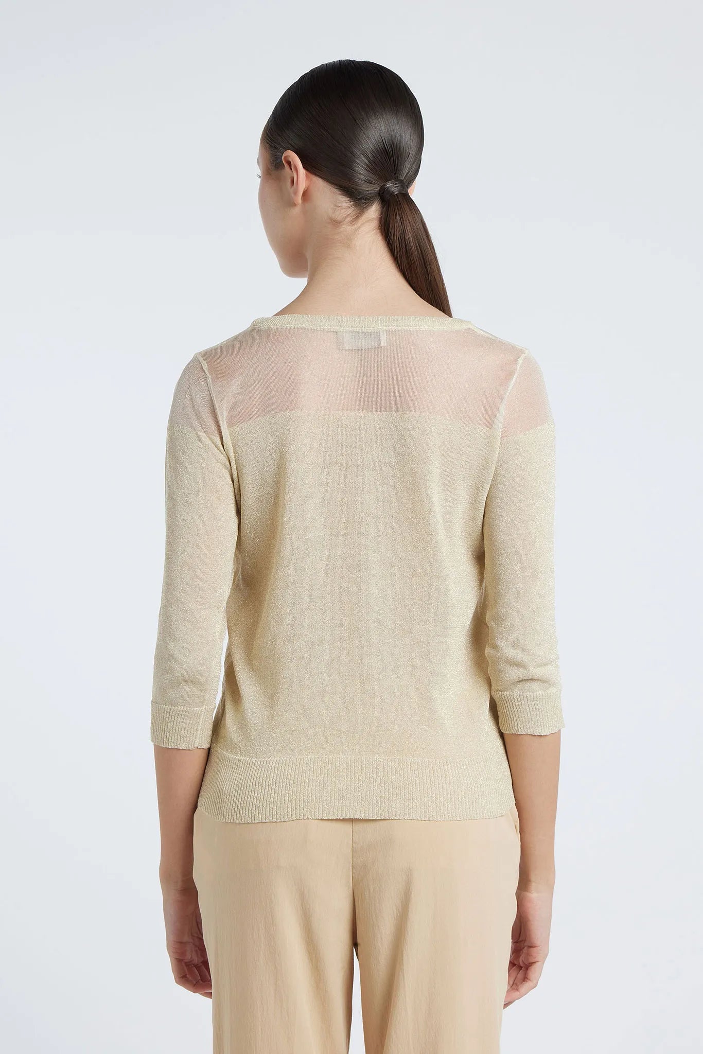 EKATERINA - Lurex crew-neck jumper
