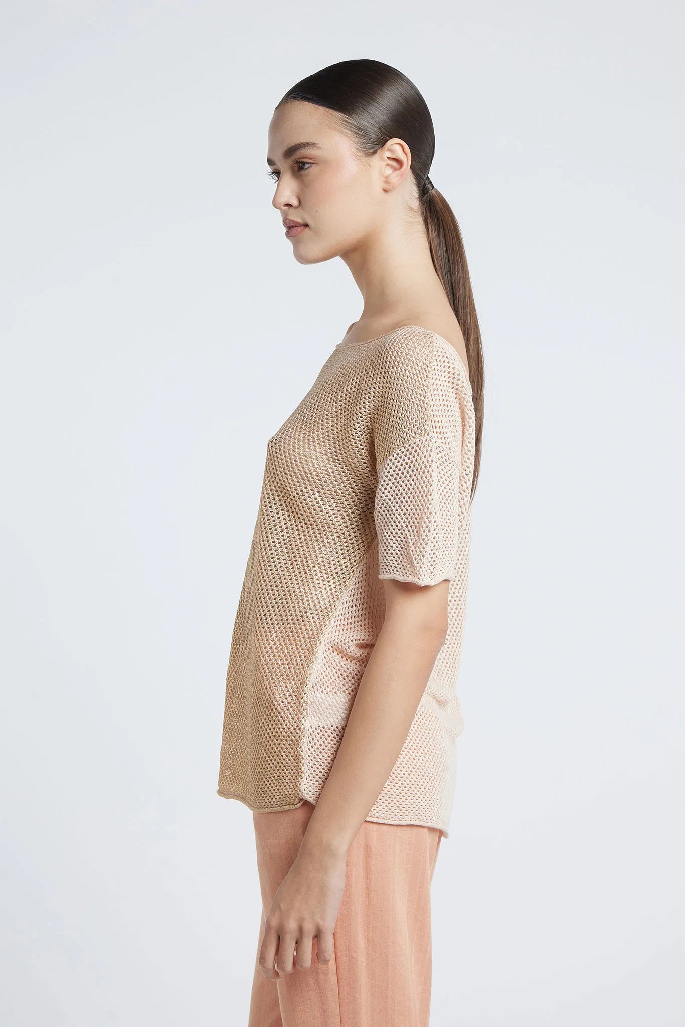 NOUR - Viscose crew-neck jumper