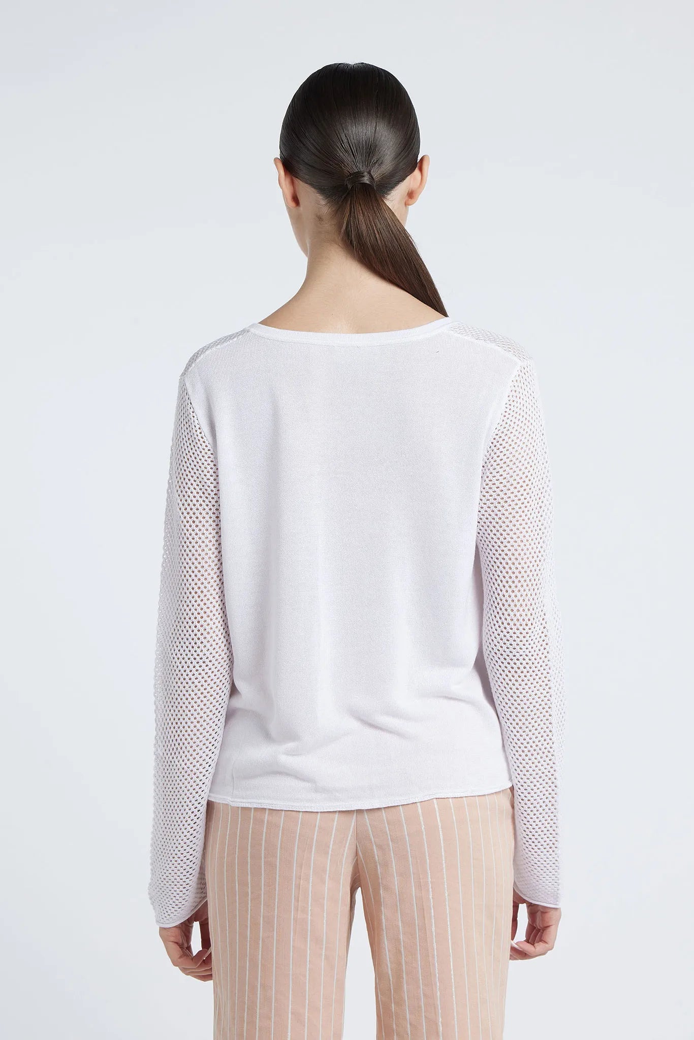 MORGAN - Viscose cardigan with mesh detailing