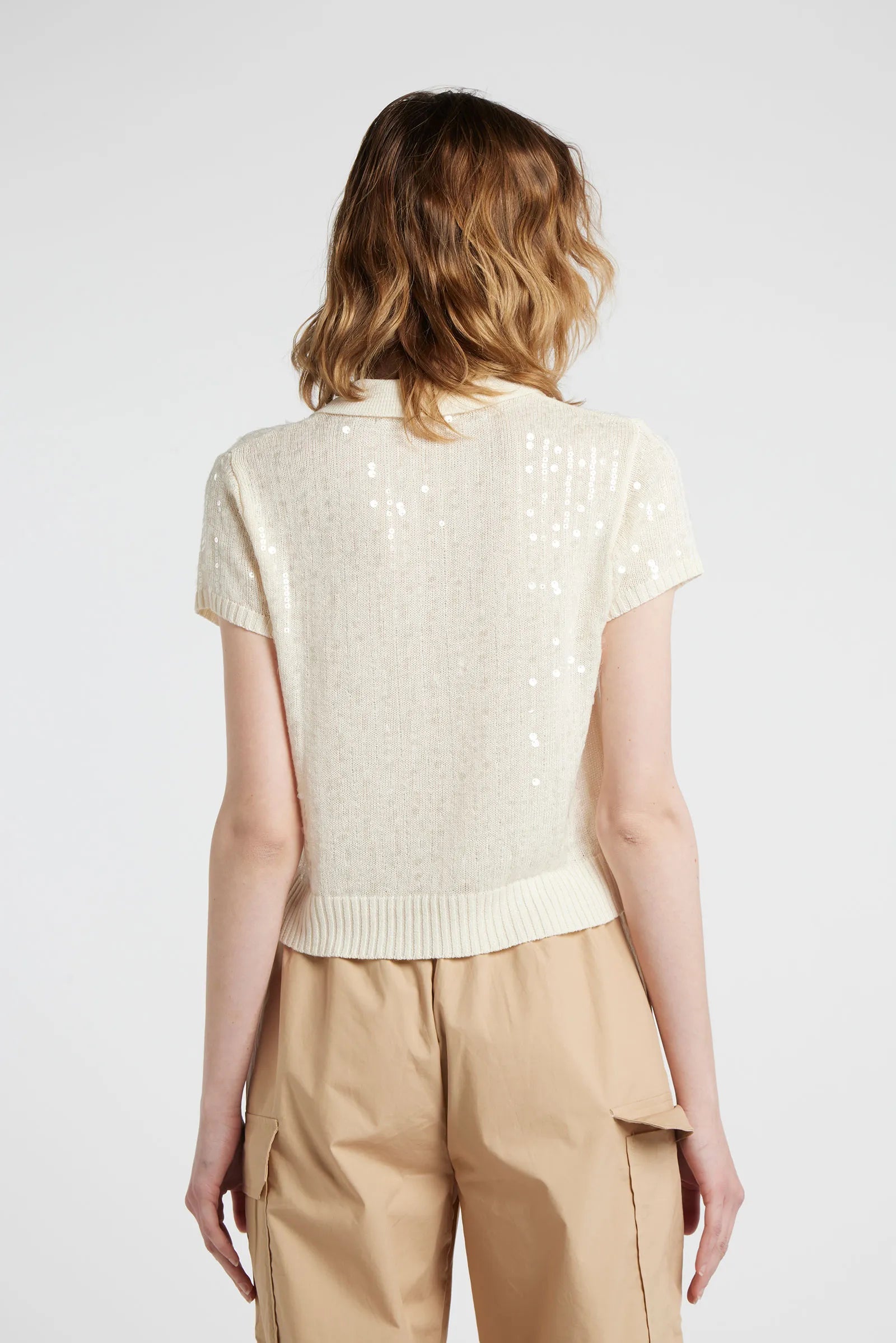 GARRYA - Viscose blend yarn polo shirt