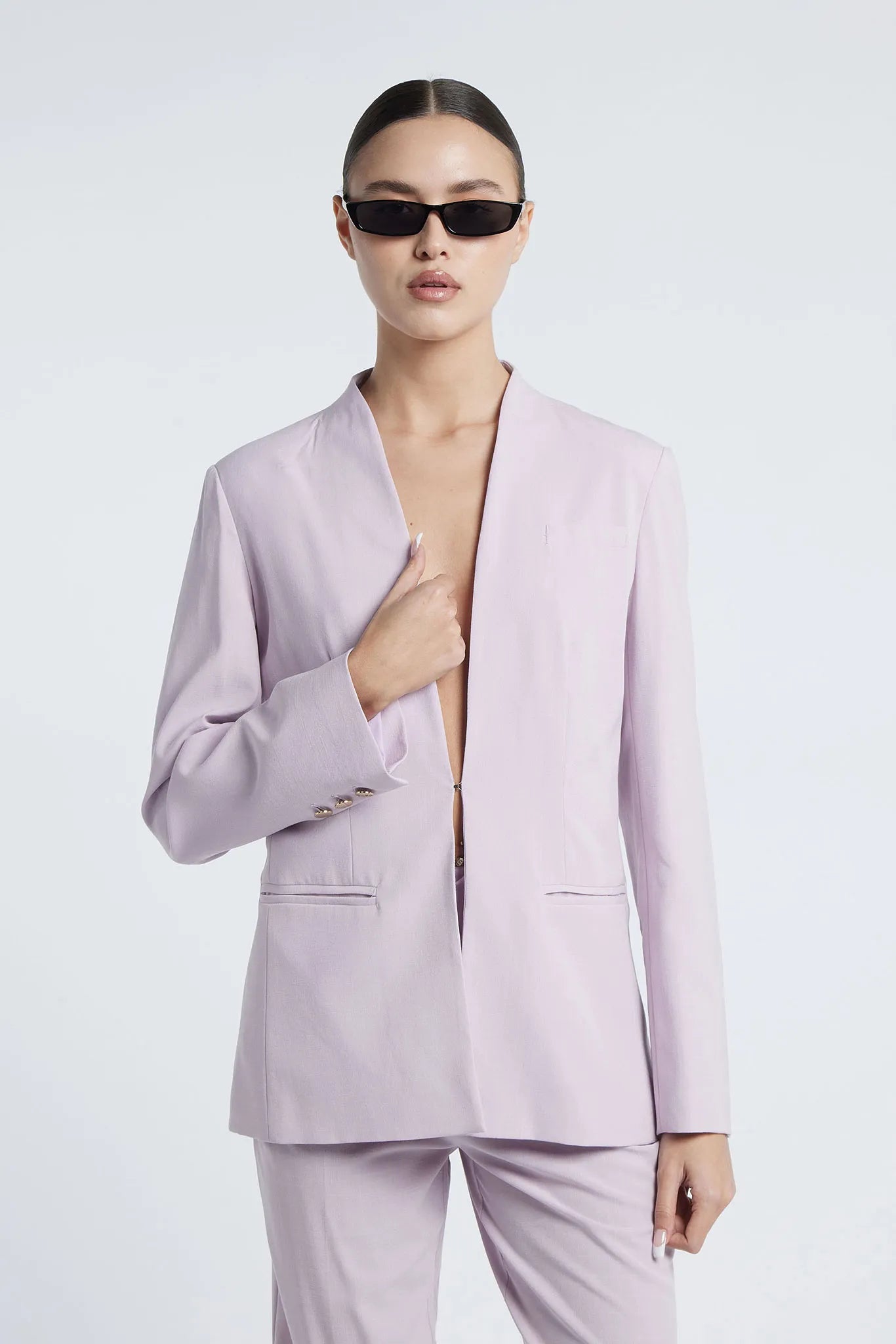 MADRID - Minimalist lapel-less suit
